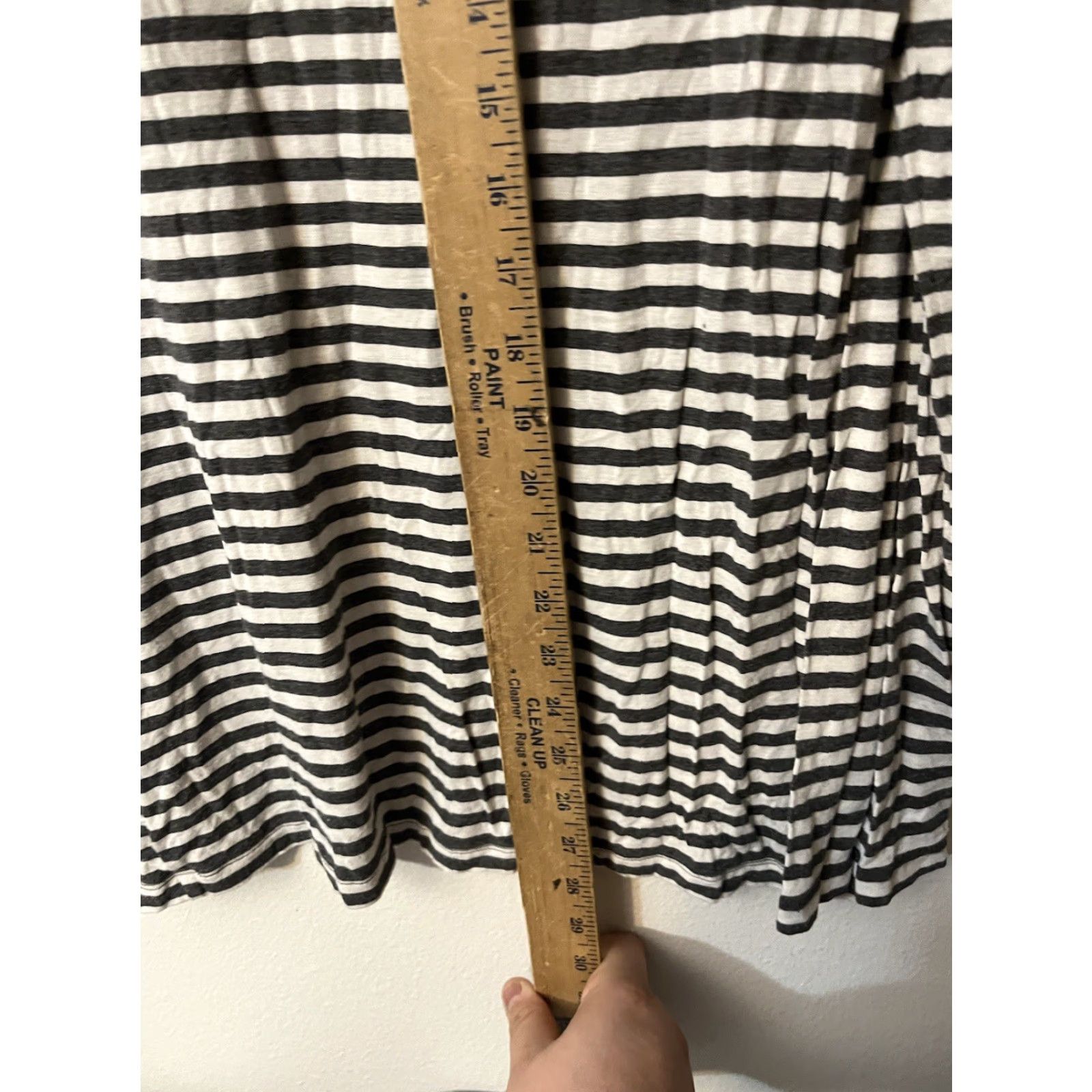 Banana Republic VINTAGE Banana Republic Sweater, Lightweight White W Gray Stripe Large Size L / US 10 / IT 46 - 4 Thumbnail