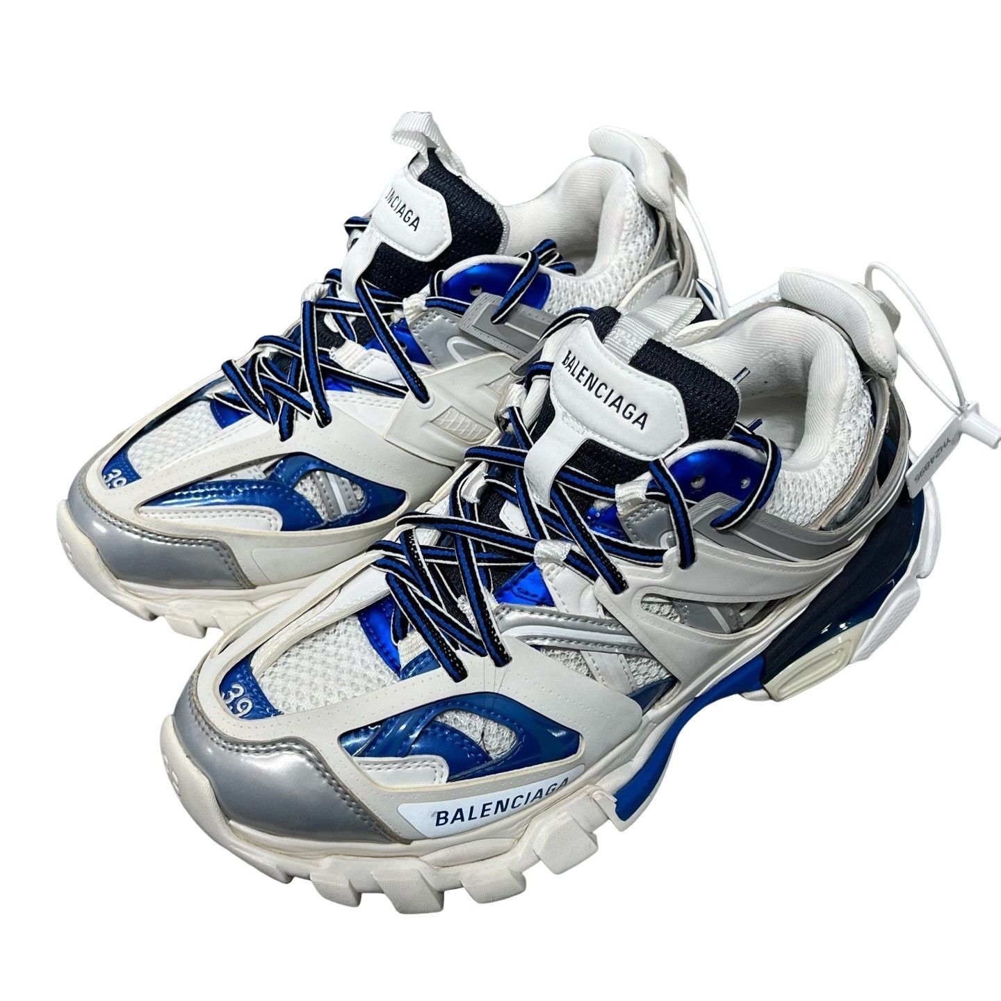 Balenciaga Balenciaga Track Sneakers White Blue Size 6 Size US 6 / EU 39 - 1 Thumbnail