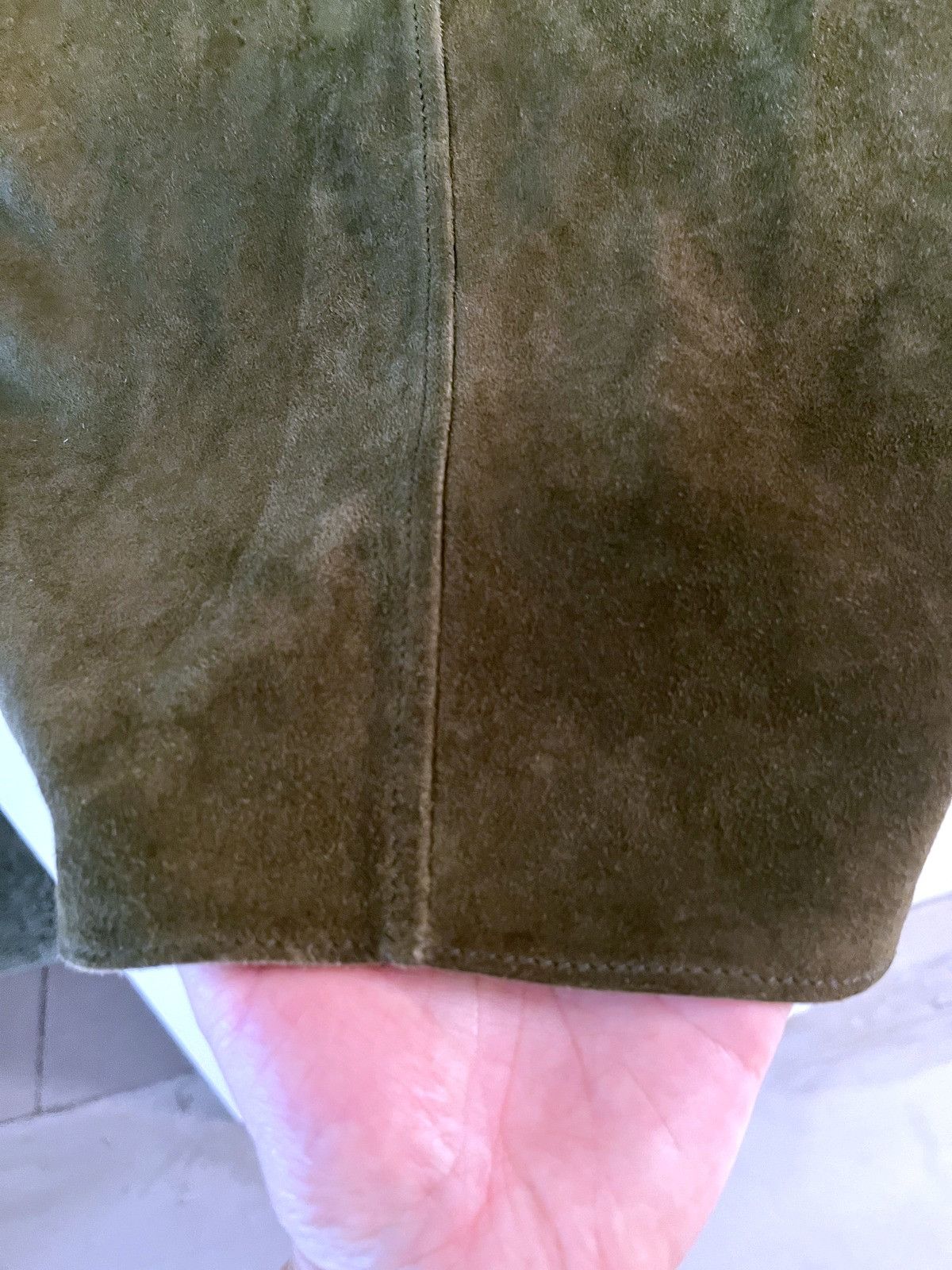 Our Legacy Our Legacy Olive Green Suede Zip Shirt Jacket Size 48 Size US M / EU 48-50 / 2 - 9 Thumbnail