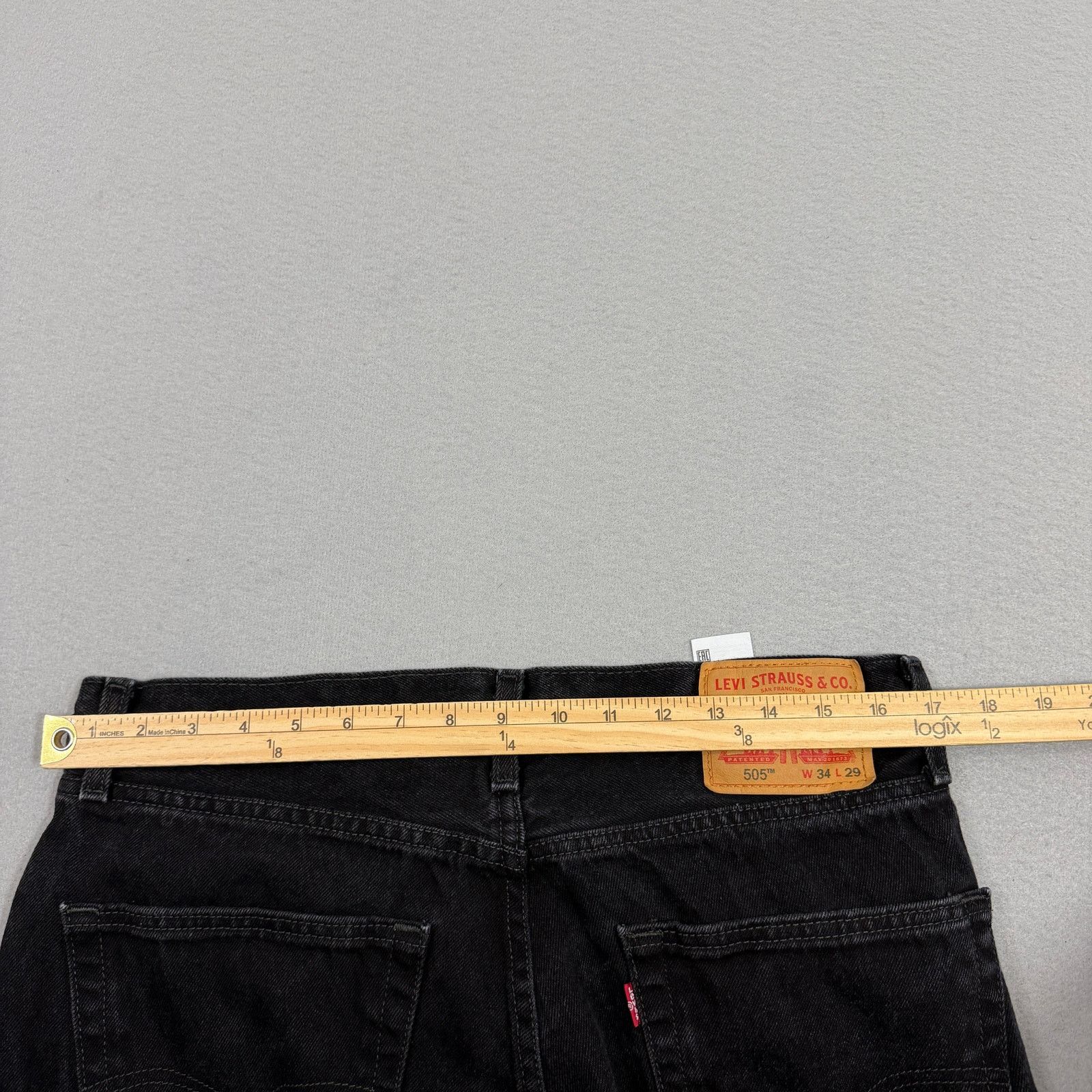 Levi's Levis 505 Regular Fit Jeans Men's 34x29 Black Zip Straight Size US 34 / EU 50 - 6 Thumbnail