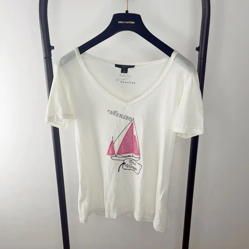 MaxMara White Cotton Women's T-Shirt 0089
