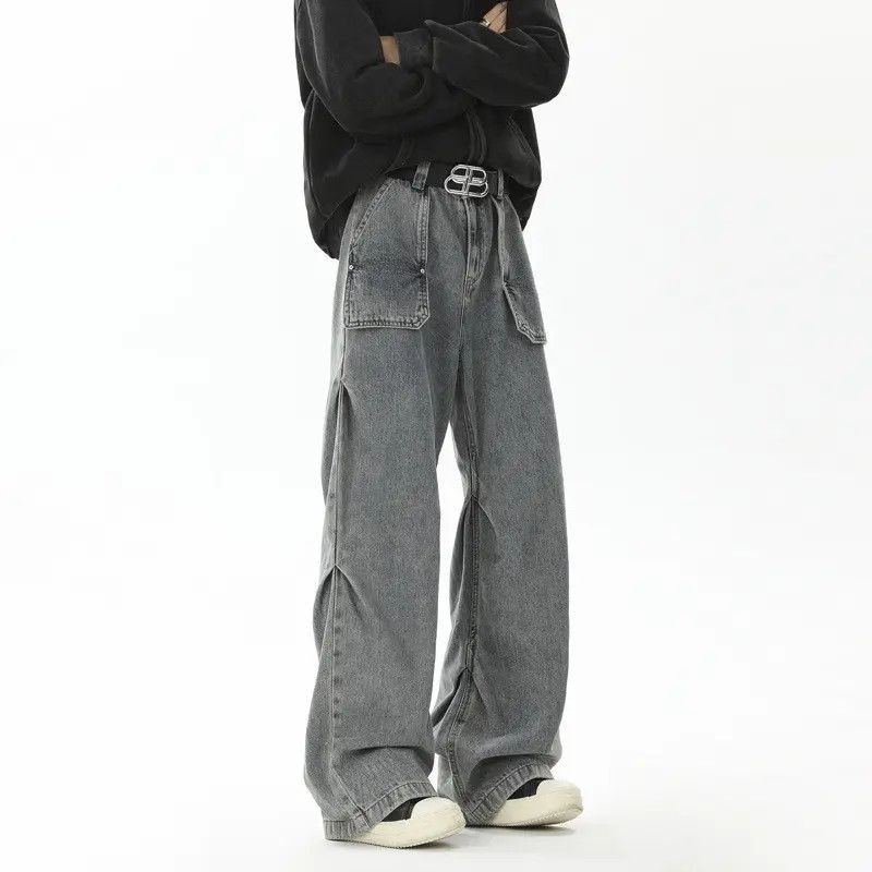Japanese Brand × Jean Retro loose fit patchwork wide leg jeans Size US 32 / EU 48 - 6 Thumbnail