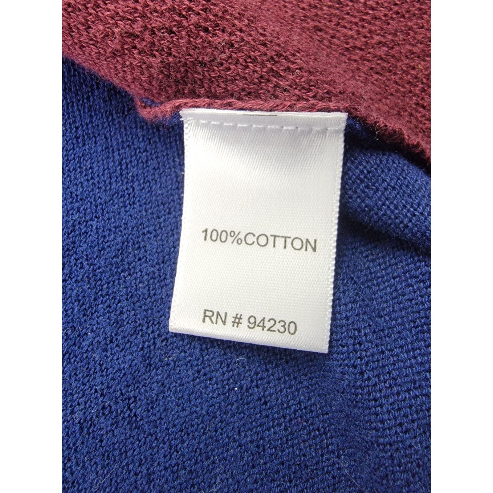 Vintage VINTAGE Paul Fredrick Sweater Mens 2XLT Red Blue Full Zip 100% Cotton Size US XXL / EU 58 / 5 - 5 Thumbnail