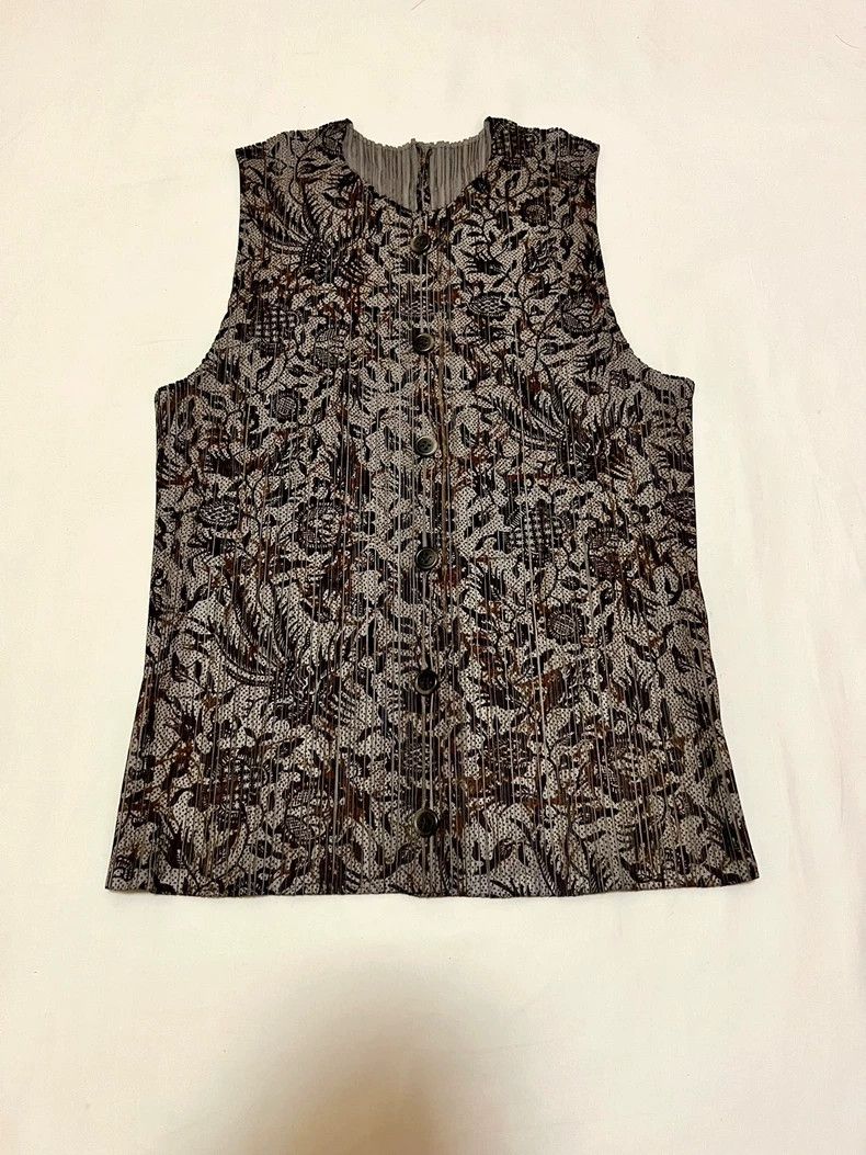Issey Miyake Issey Miyake size:3 Black and grey pleated vest with phoen Size M / US 6-8 / IT 42-44 - 4 Thumbnail