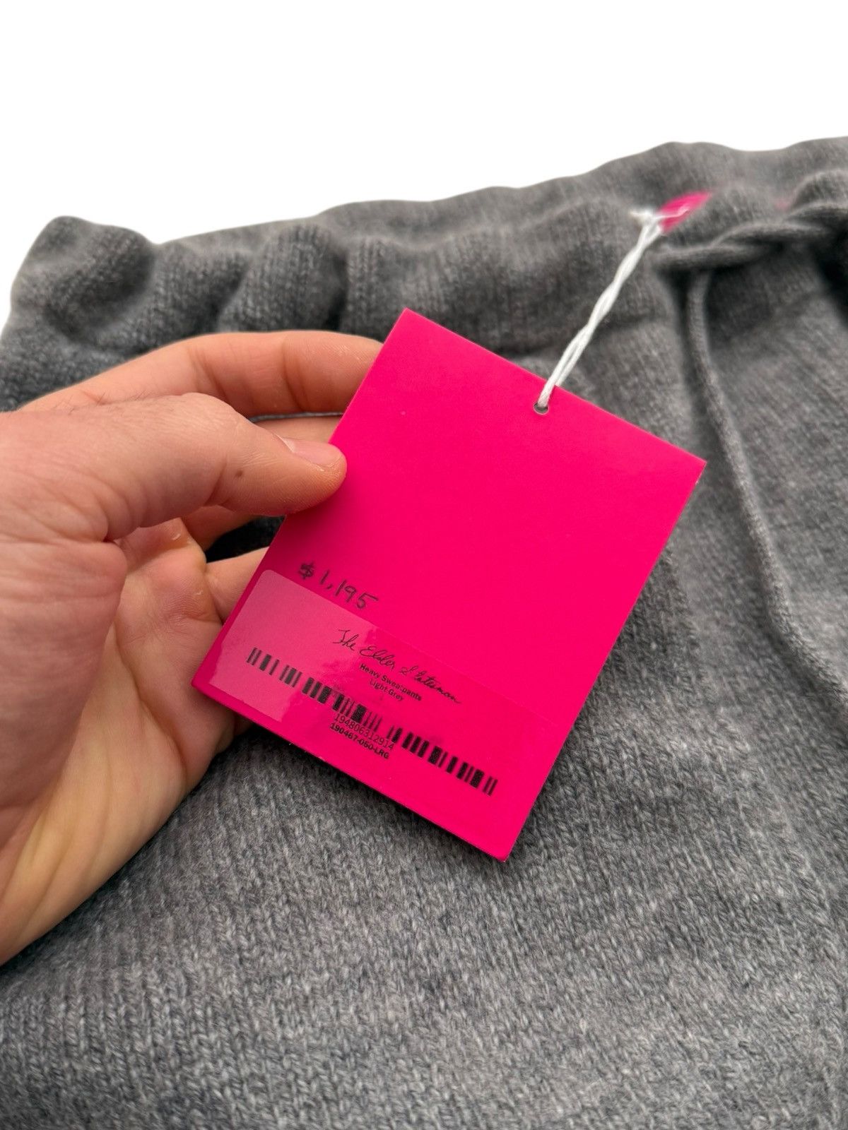 The Elder Statesman $1195 Cashmere Heavy Sweatpants (Light Grey) Size US 34 / EU 50 - 7 Thumbnail