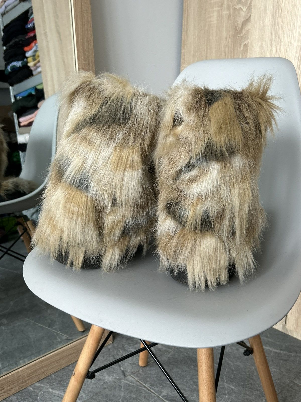 Japanese Brand FAUX FUR RICK OWENS VIBE YETI BOOTS STYLE hysteric glamour Size US 8.5 / EU 41-42 - 9 Thumbnail