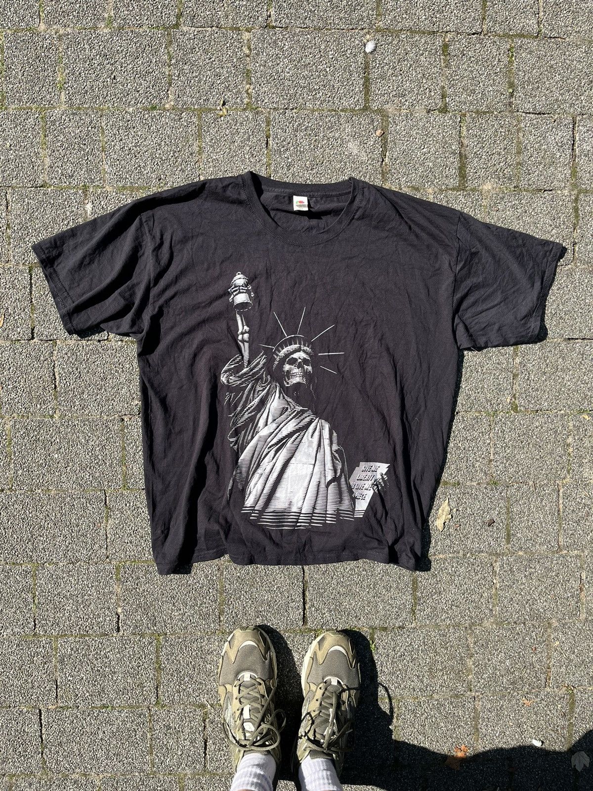 Hysteric Glamour × Vintage Vintage State of Liberty skull t shirt punk rare Y2K Size US XL / EU 56 / 4 - 1 Thumbnail