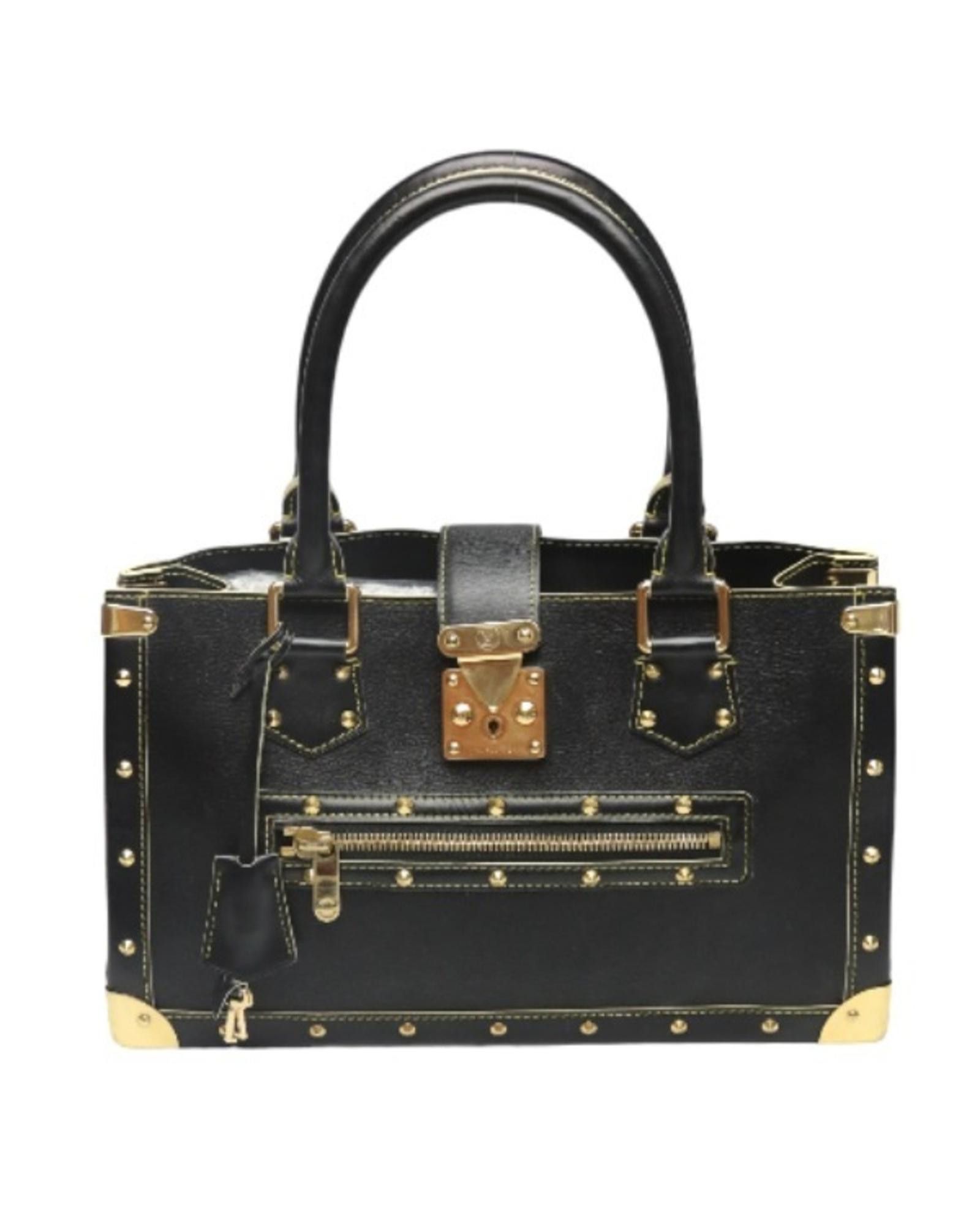 image of Louis Vuitton Chic Leather Tote Bag in Black, Women's