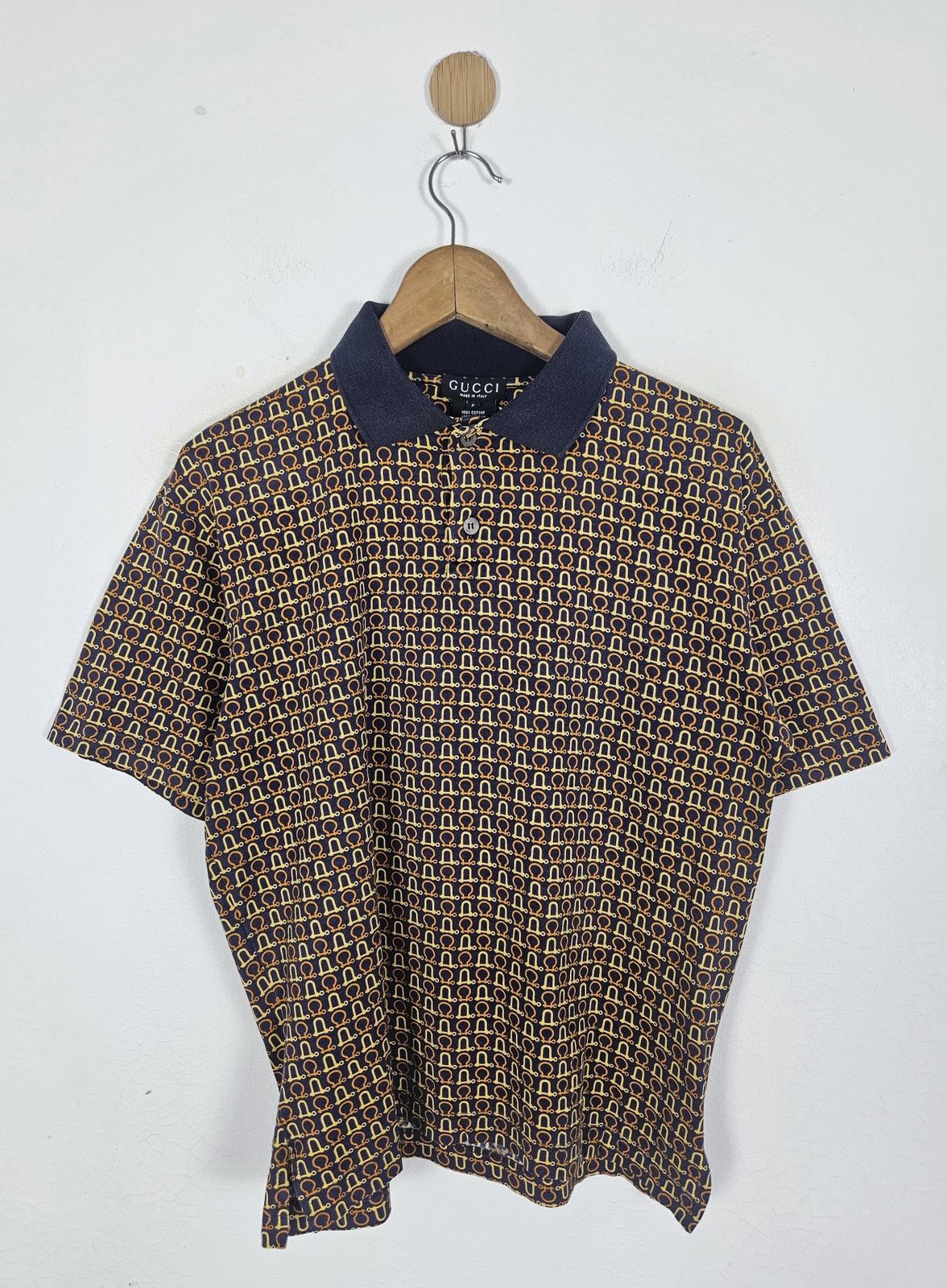 Gucci Vintage Gucci chain polo shirt Size US S / EU 44-46 / 1 - 1 Thumbnail
