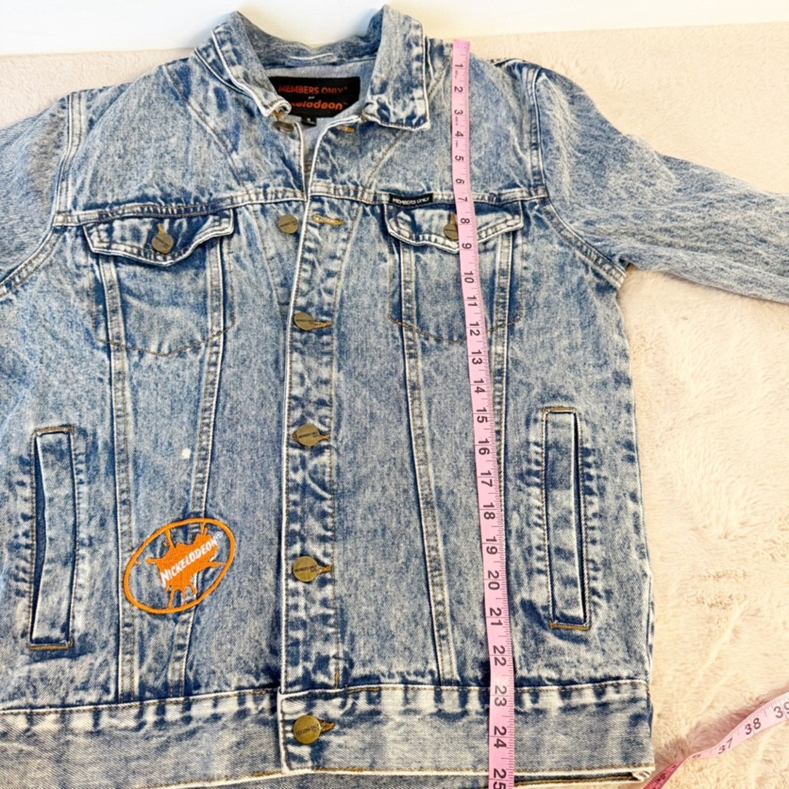 Members Only MEMBERS ONLY X NICKELODEON Denim Jacket 90’s Cartoon Collab Size S / US 4 / IT 40 - 9 Thumbnail