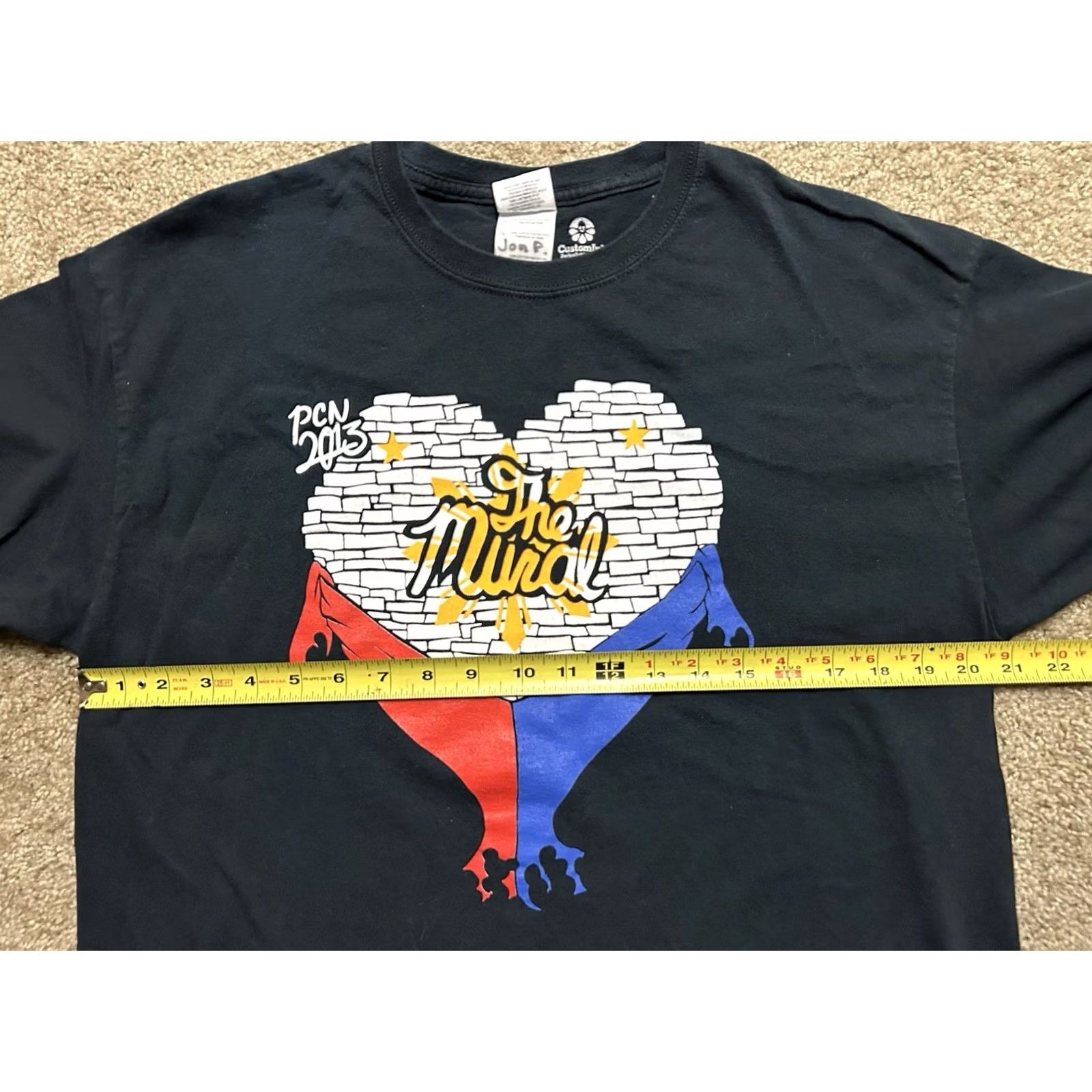 Vintage VINTAGE Custom Ink The Mural PCN Filipino Urban Art Men’s Size L T-Shirt Black Size US L / EU 52-54 / 3 - 6 Thumbnail