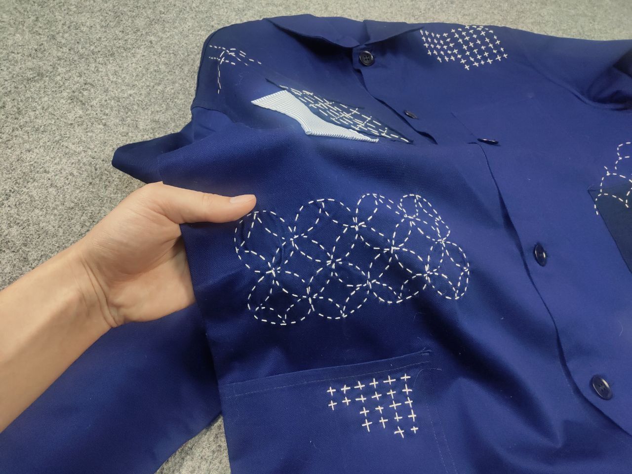 Japanese Brand Vintage 80's Friendship French Chore Sashiko Jacket Yohji Size US L / EU 52-54 / 3 - 11 Thumbnail