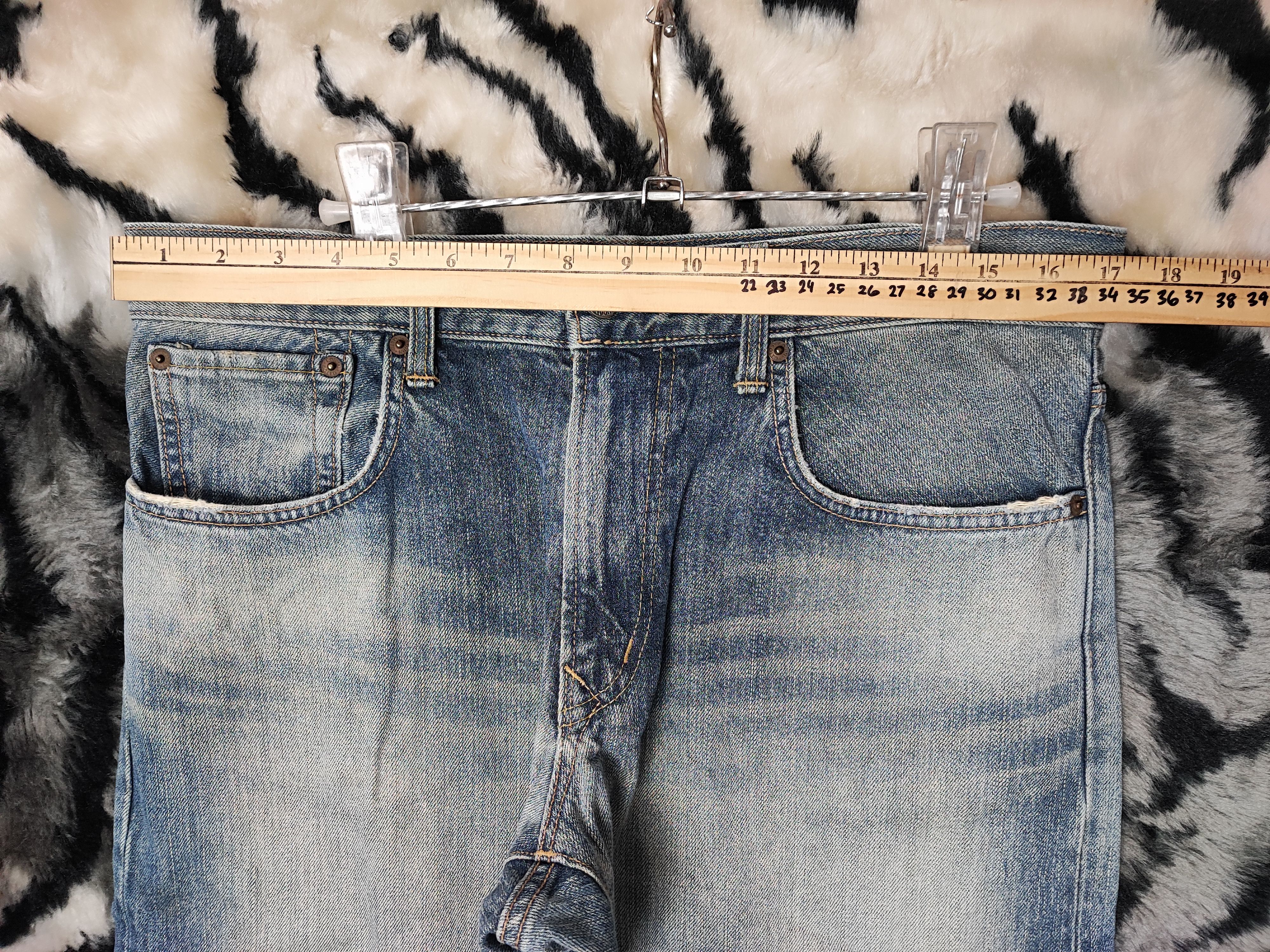 Edwin Vintage 90s Edwin Xv Faded Wash Whiskers Distressed Relaxed Size US 34 / EU 50 - 3 Thumbnail
