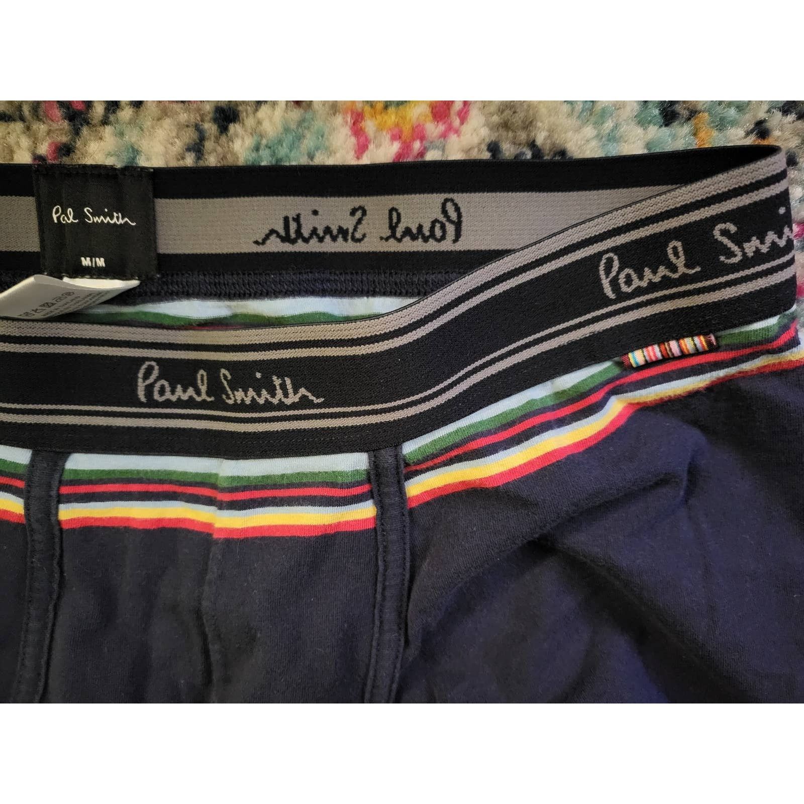 Paul Smith Paul Smith Striped Boxer Underwear Men's Genuine M Dark Blue Size 30 - 2 Thumbnail