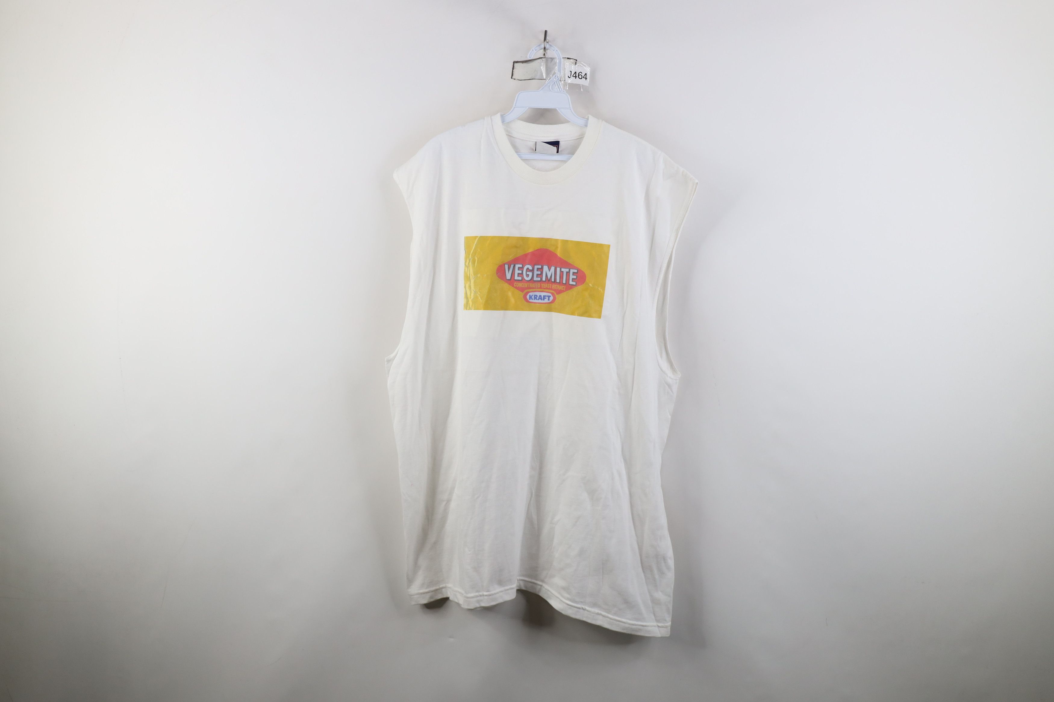 Vintage Vintage 90s Streetwear Vegemite Sleeveless Muscle T-Shirt Size US XXL / EU 58 / 5 - 1 Thumbnail