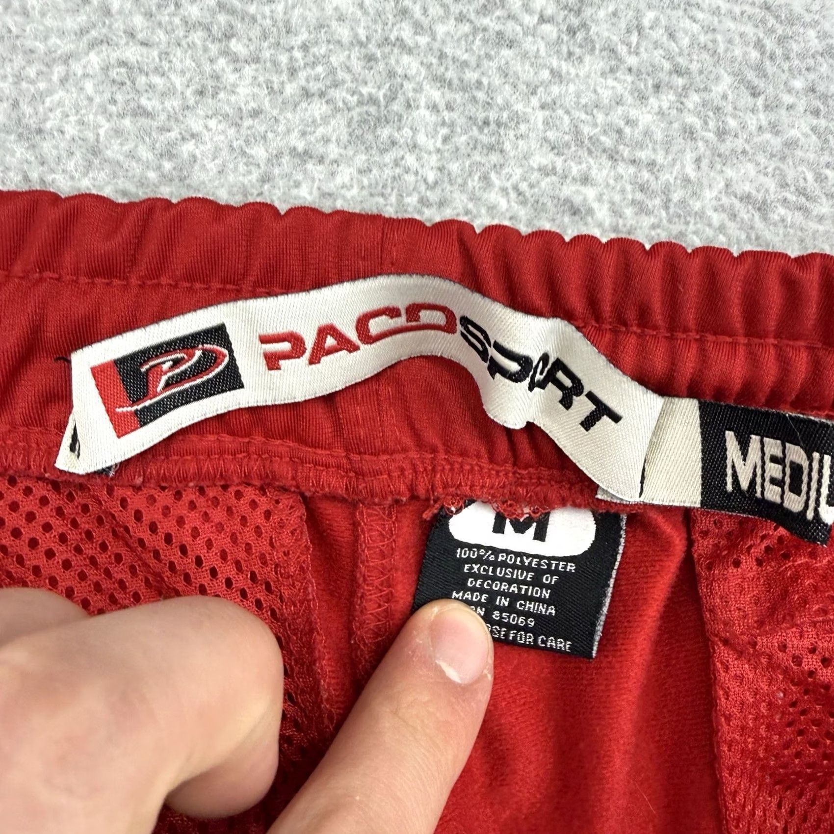 Vintage VINTAGE Paco Sport Track Pants Red Ankle Zip Baggy M Men’s Wide-Leg Athletic Size US 31 - 4 Thumbnail