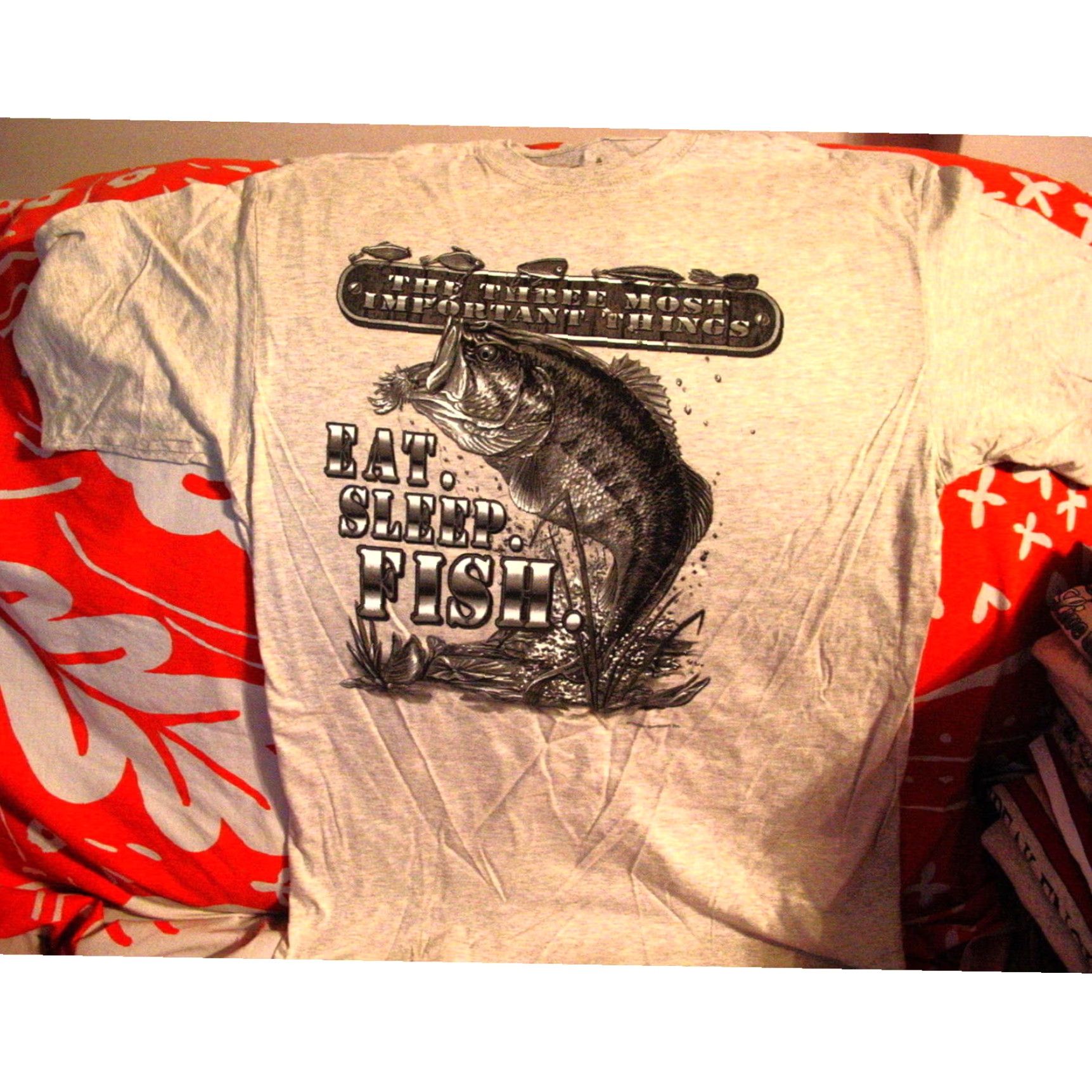 Vintage Fish T Shirt Mens Grey XL Extra Large Size US M / EU 48-50 / 2 - 1 Preview