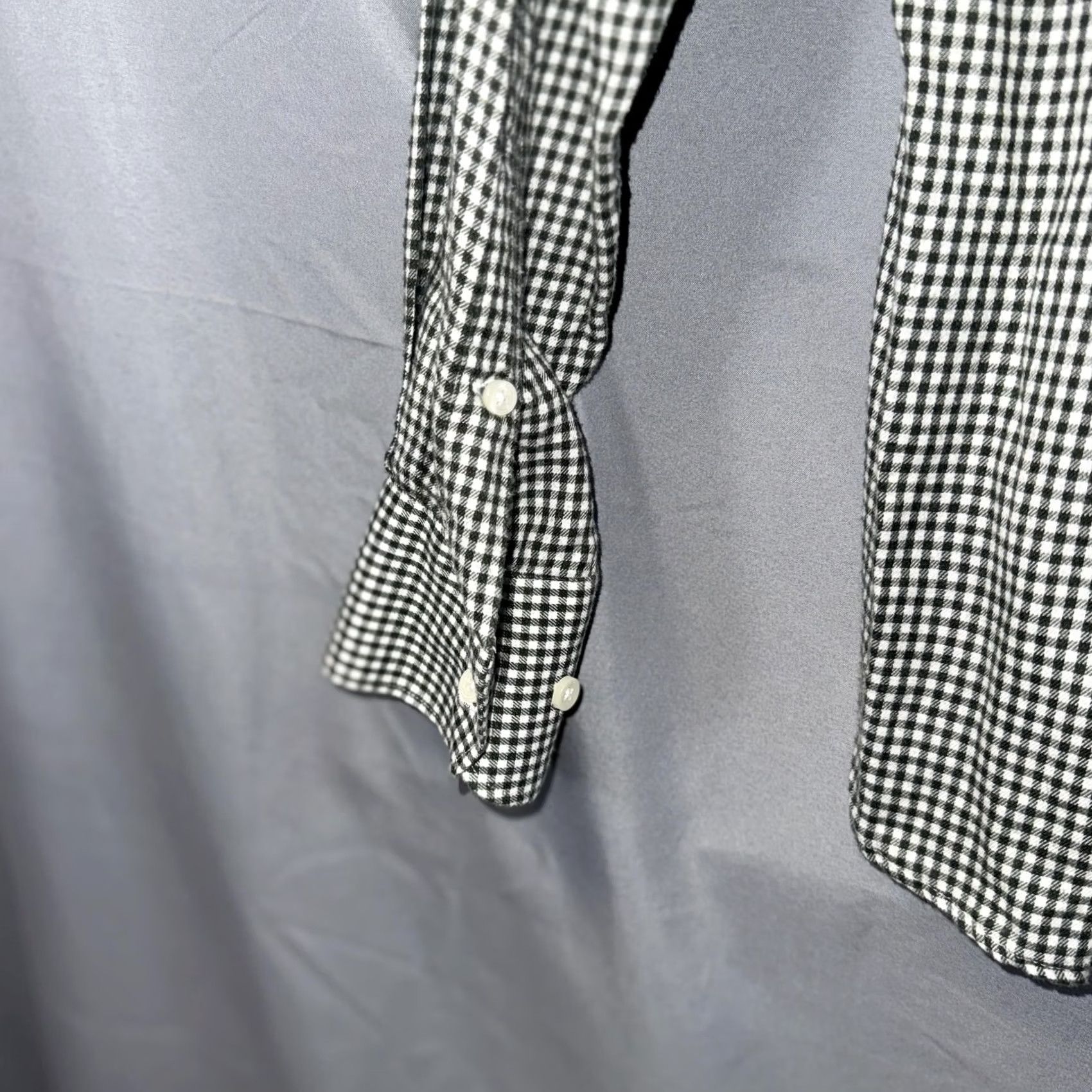 Suitsupply Suitsupply Shirt Men's Size 40 15 3/4 Gingham Egyptian Cotton Long Sleeve Polo Size US L / EU 52-54 / 3 - 3 Thumbnail