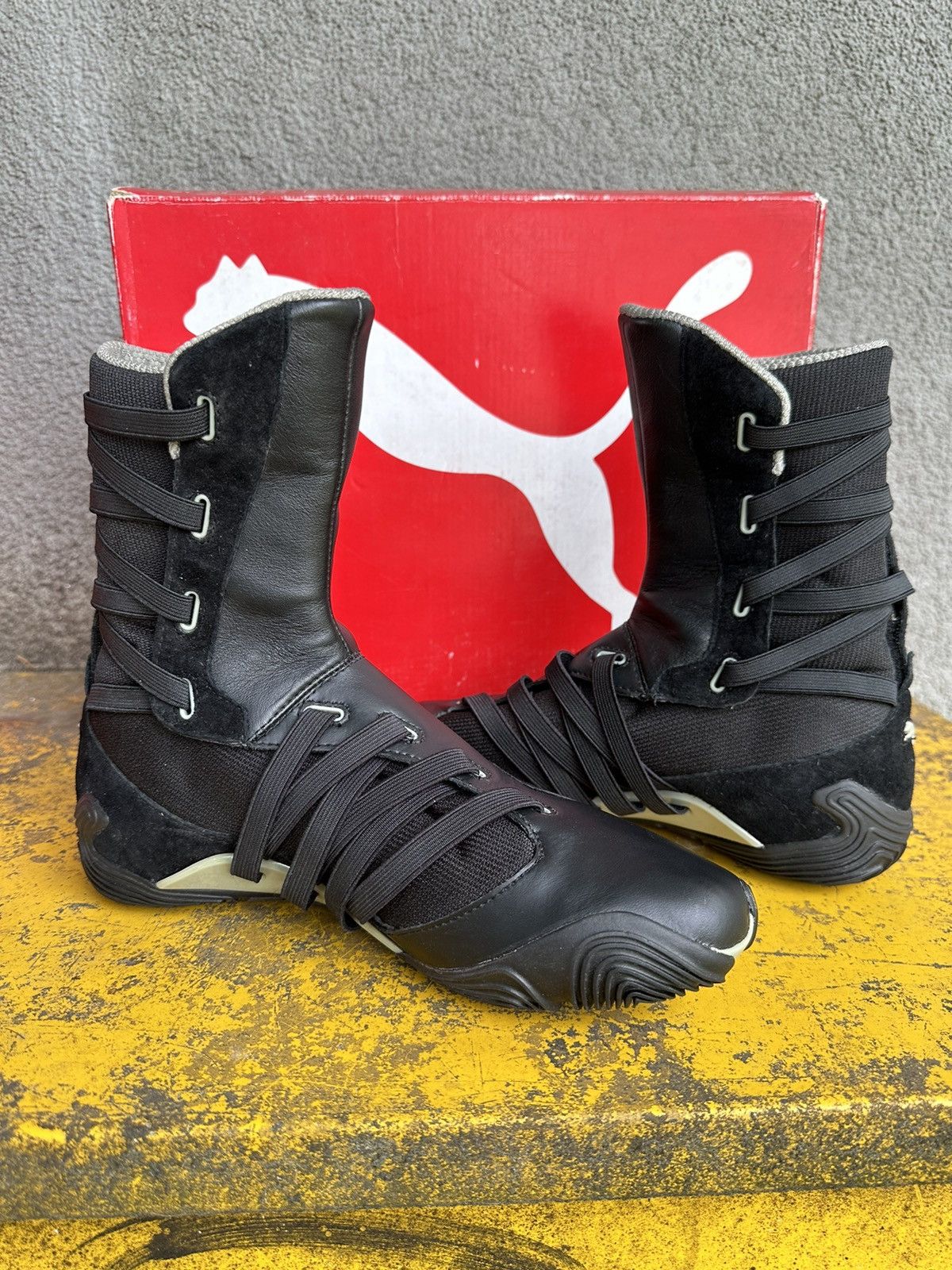 Puma Puma Slidre mid moto boots vintage shoes archive mostro Size US 9 / IT 39 - 3 Thumbnail