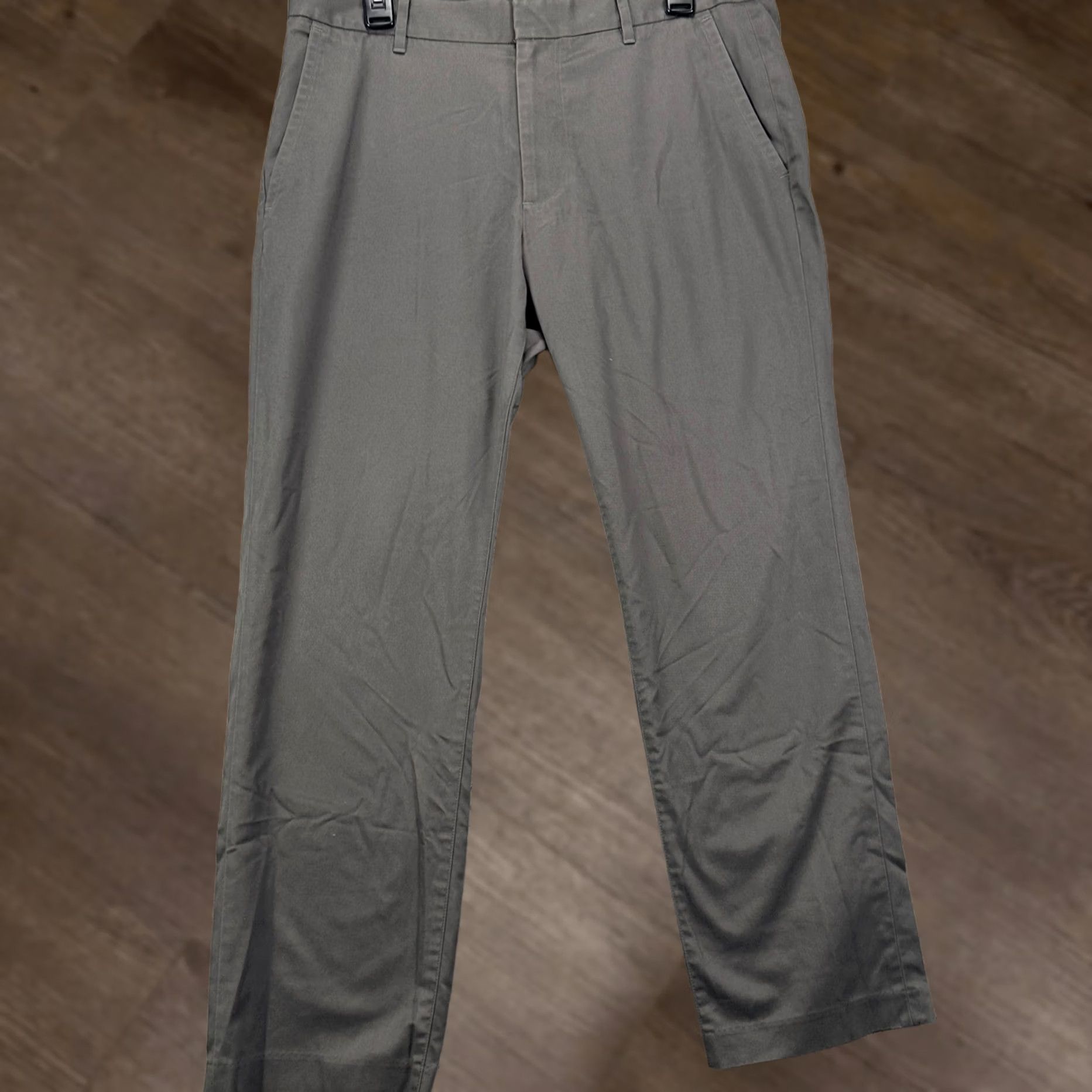 Bonobos VINTAGE BonobosFridayPants Khaki Men 34X28 Gray Straight Leg Pocket Stretch Flat Front Size US 34 / EU 50 - 1 Thumbnail