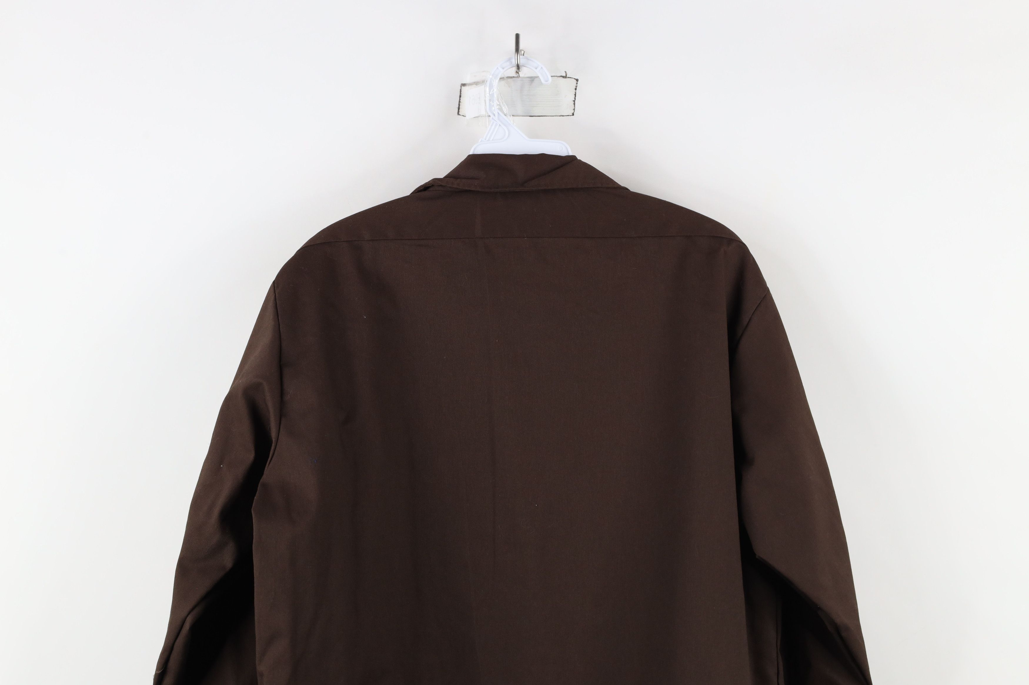 Dickies × Vintage Vintage 90s Dickies Faded Workwear Button Shirt Brown USA Size US M / EU 48-50 / 2 - 9 Thumbnail
