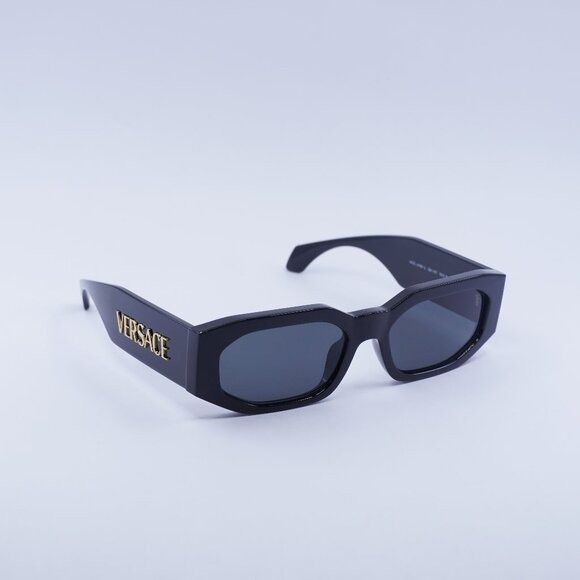 Versace Versace VE4489U GB1/87 Sunglasses Black Rectangle Frame Size ONE SIZE - 1 Thumbnail
