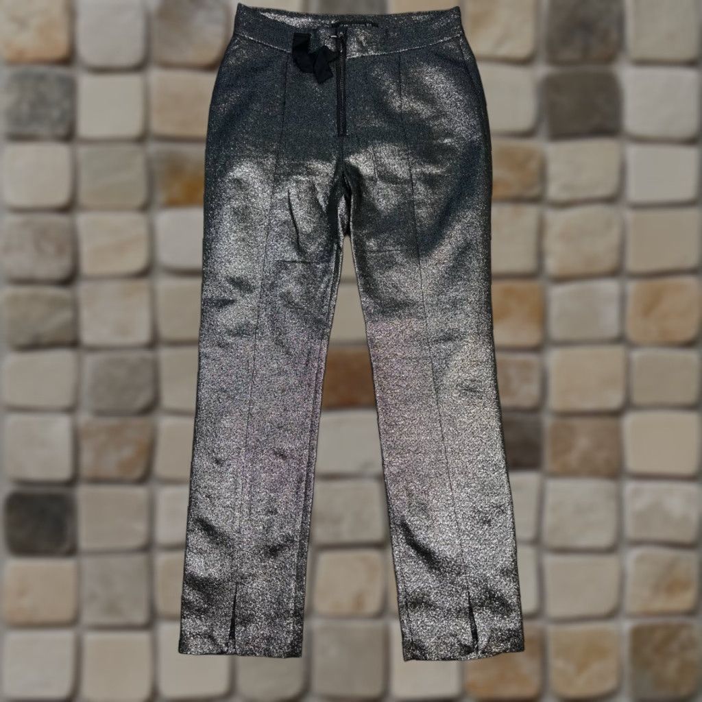 Zara Zara Gray Mid Rise Straight Leg Ankle Pants Womens XS Slit Casual Outdoor Size 26" / US 2 / IT 38 - 1 Thumbnail
