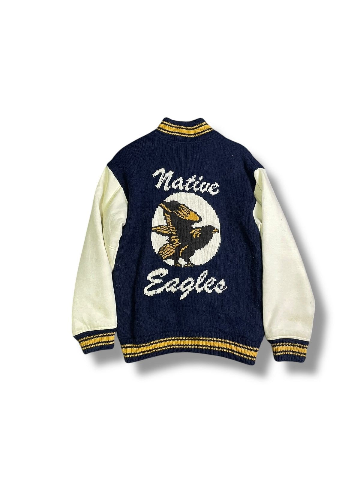 Japanese Brand × Vintage Generate Original x Native Eagles Knitted Varsity (36) Size US L / EU 52-54 / 3 - 3 Thumbnail