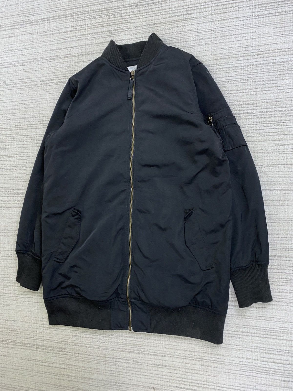 Japanese Brand × Vintage Vintage Back Number All Black Bomber Jacket Size US M / EU 48-50 / 2 - 4 Thumbnail