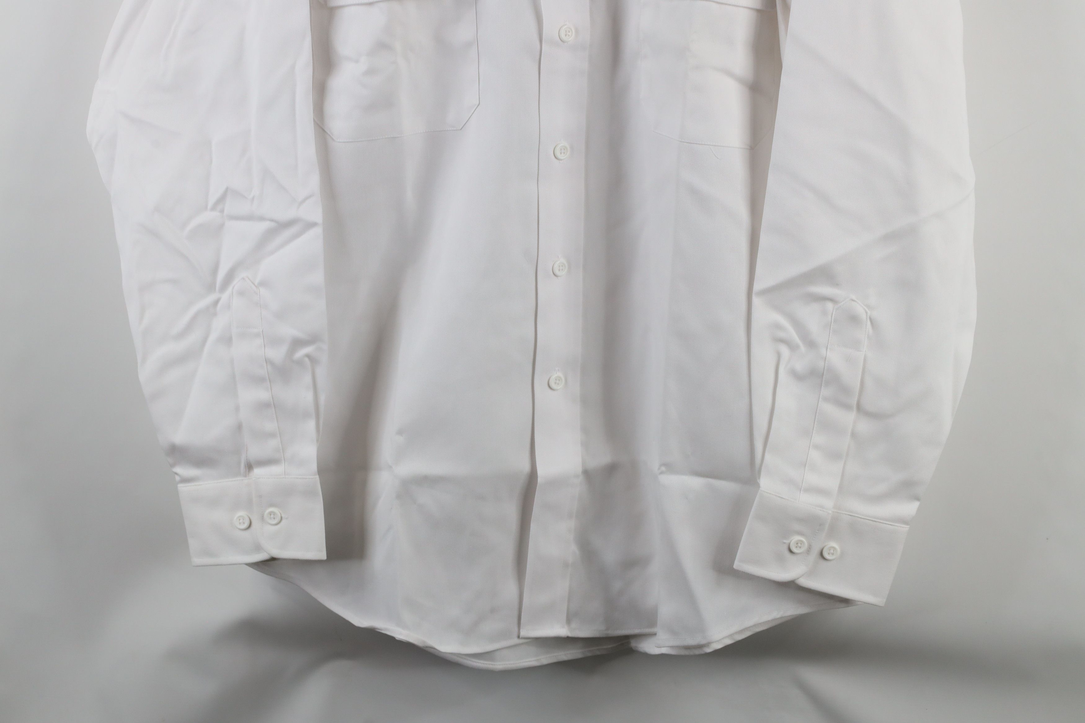 Big Mac × Vintage Vintage 90s Big Mac Blank Collared Work Button Shirt White Size US L / EU 52-54 / 3 - 3 Thumbnail
