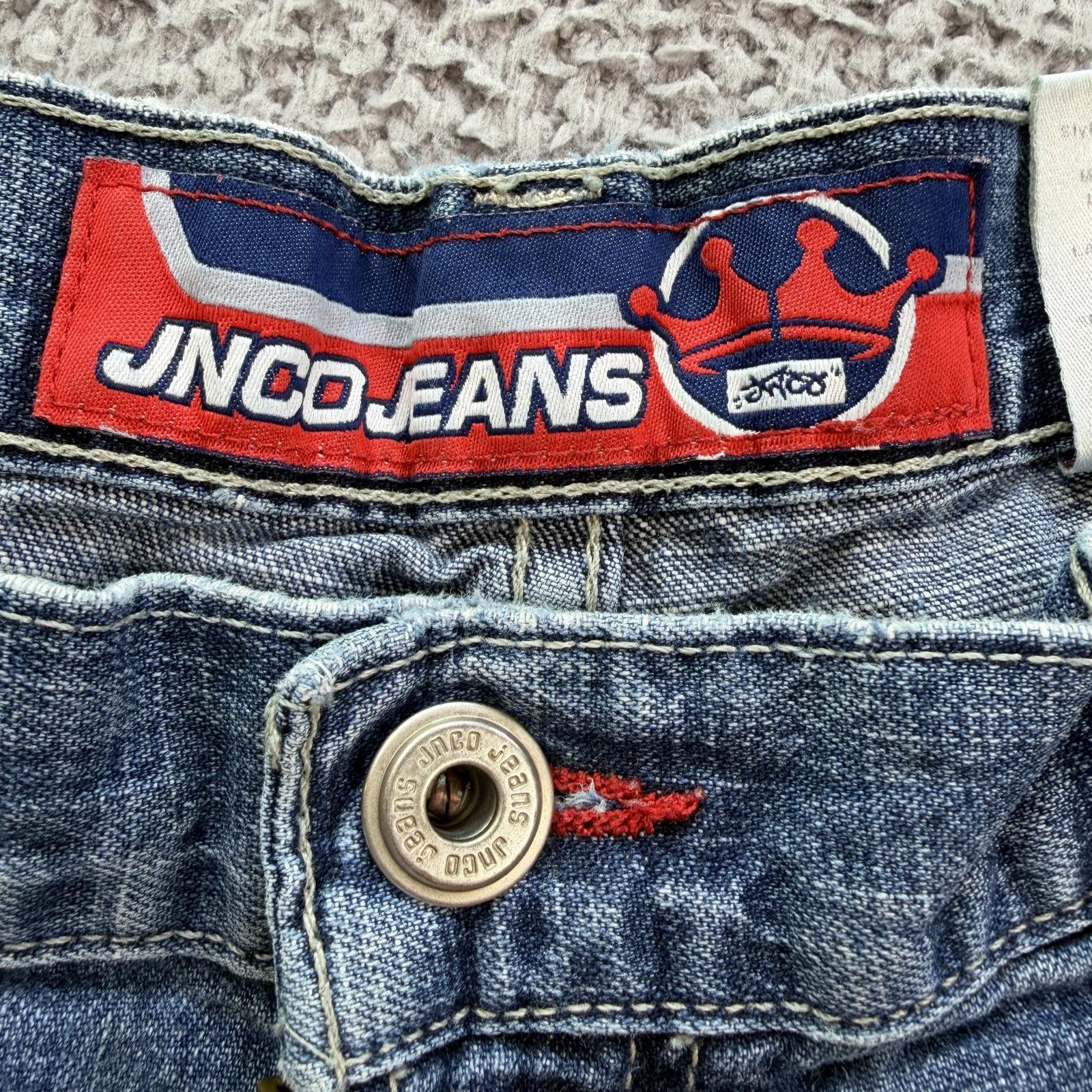 JNCO Vintage JNCO Jeans Denim Shorts Mens 34 Blue Y2K Flame Logo Size US 34 / EU 50 - 4 Thumbnail