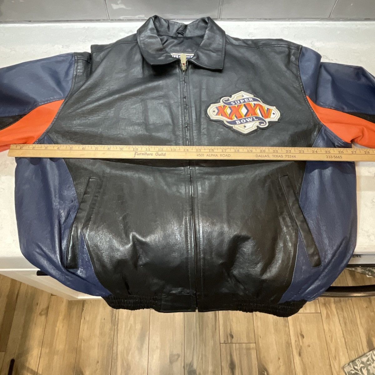 Vintage G III Carl Banks Super Bowl XXXV Leather Jacket XL Tampa FL Size US XXL / EU 58 / 5 - 3 Thumbnail