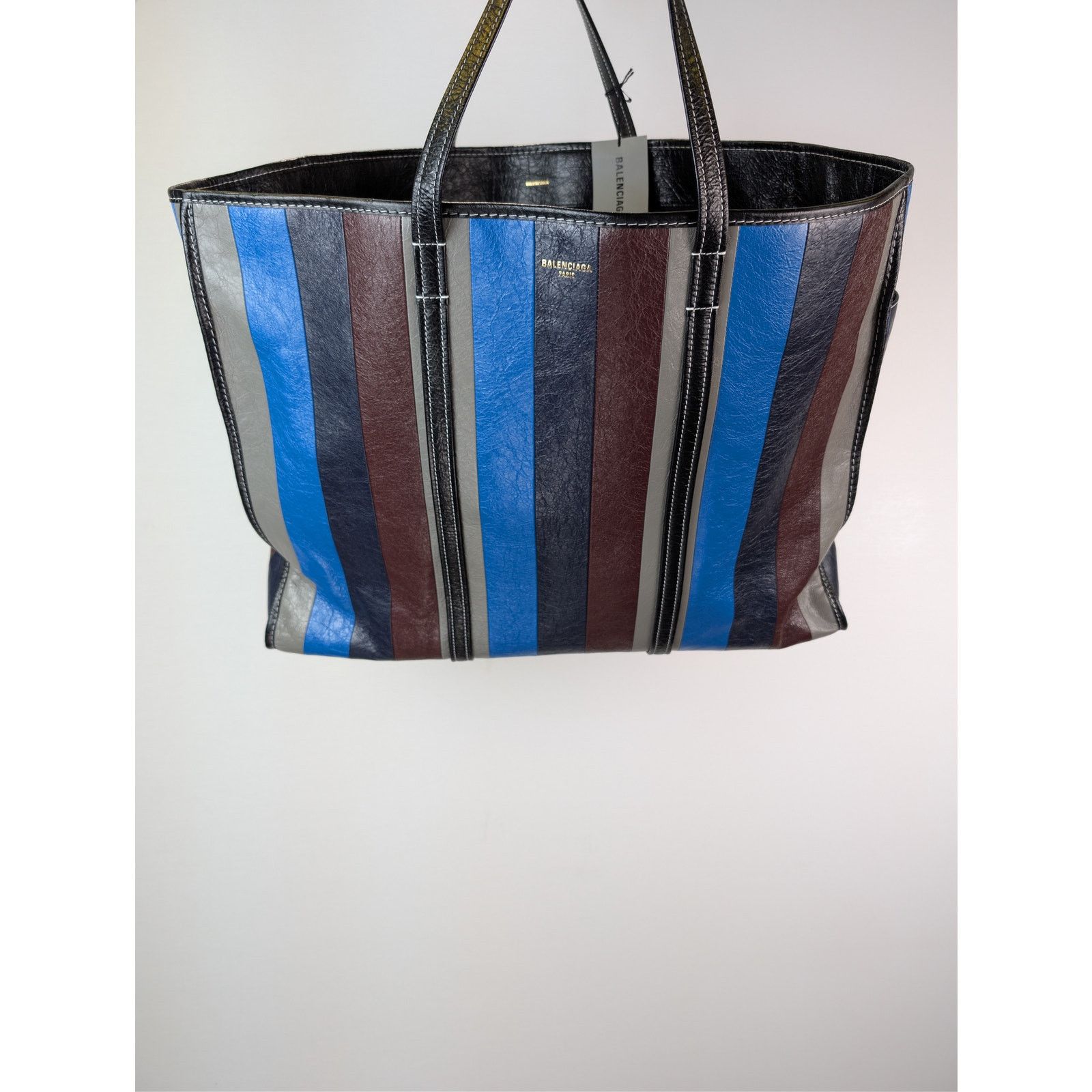 Balenciaga o1rshd1 Striped Arena Lamb PA Shatelet Carry All Tote Bag Size ONE SIZE - 18 Thumbnail