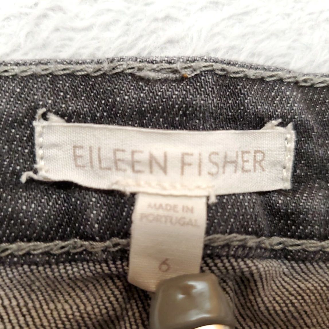 Eileen Fisher Eileen Fisher Jeans Women 6 Faded Black Stretch Denim Straight Casual Comfort Size 28" / US 6 / IT 42 - 4 Thumbnail