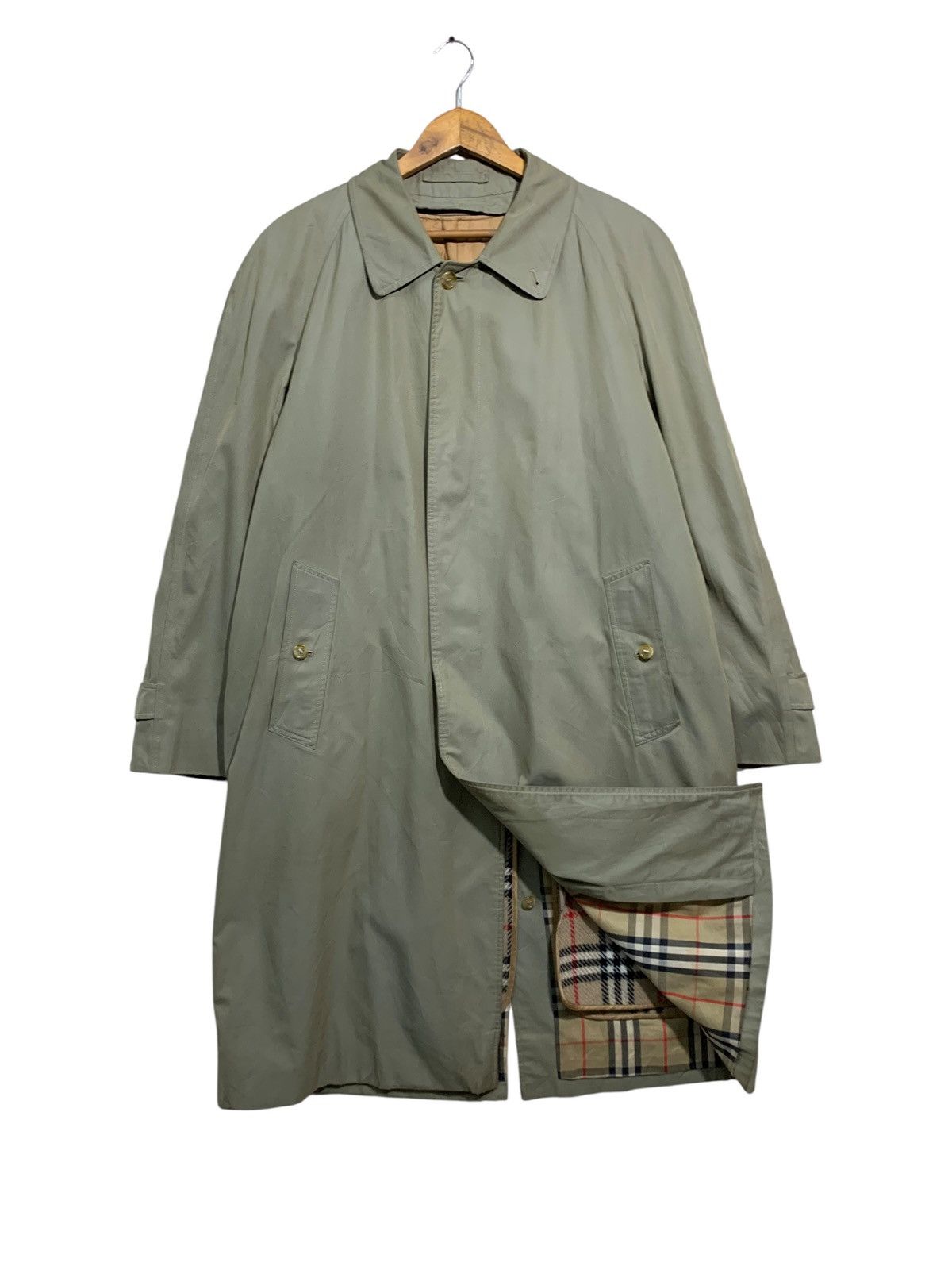 Burberry Prorsum 🔥VTG BURBERRYS ENGLAND NOVACHECK OVERCOATS OLIVE Size US L / EU 52-54 / 3 - 3 Thumbnail