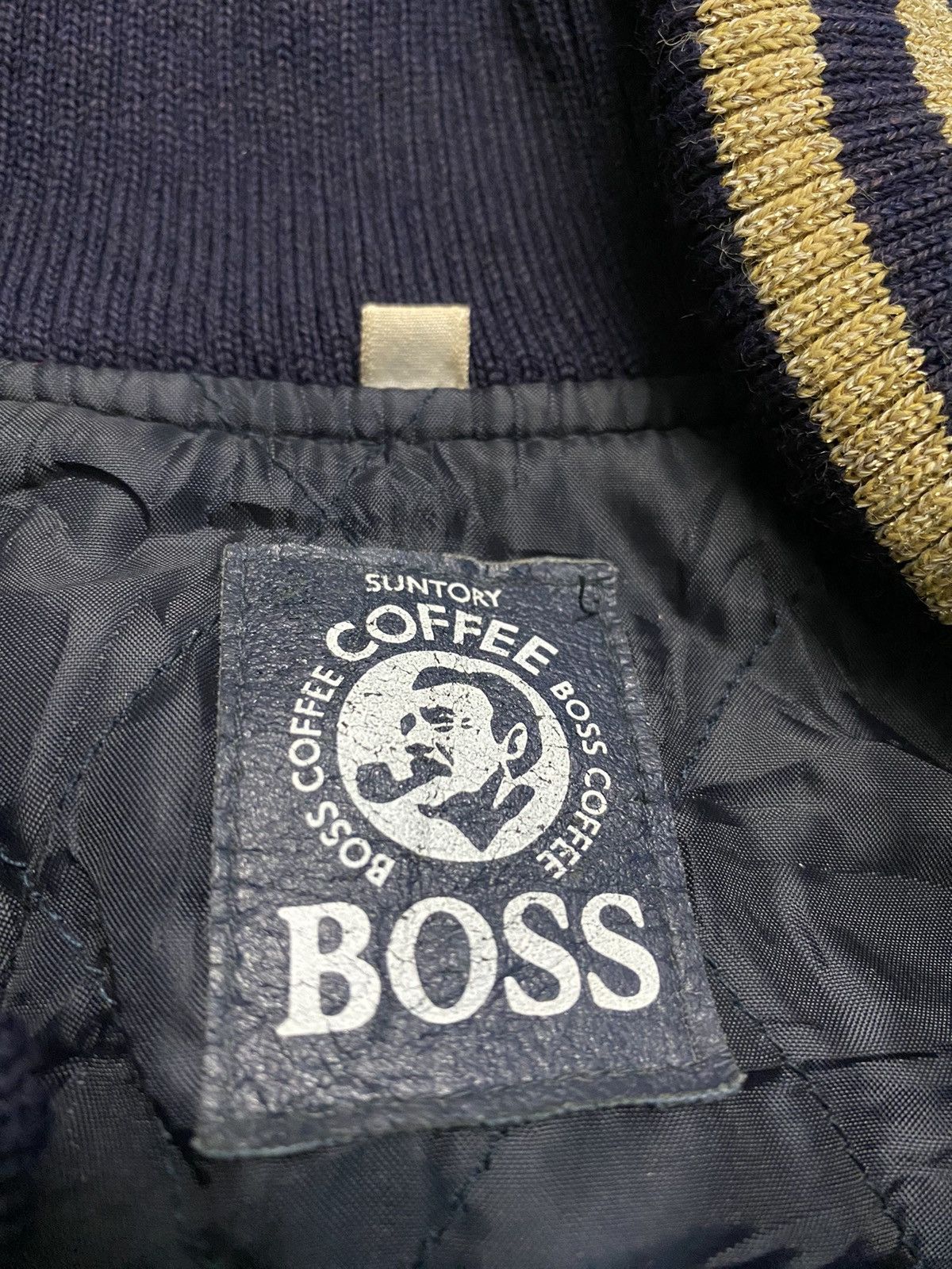 Vintage Vintage Suntory boss coffee varsity wool jacket Size US L / EU 52-54 / 3 - 16 Thumbnail