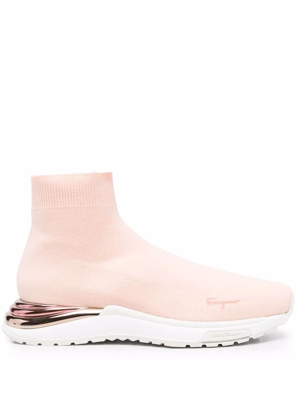 Salvatore Ferragamo o1y0426 Hi-Top Sneakers in Light Pink Size US 6.5 / IT 36.5 - 1 Thumbnail