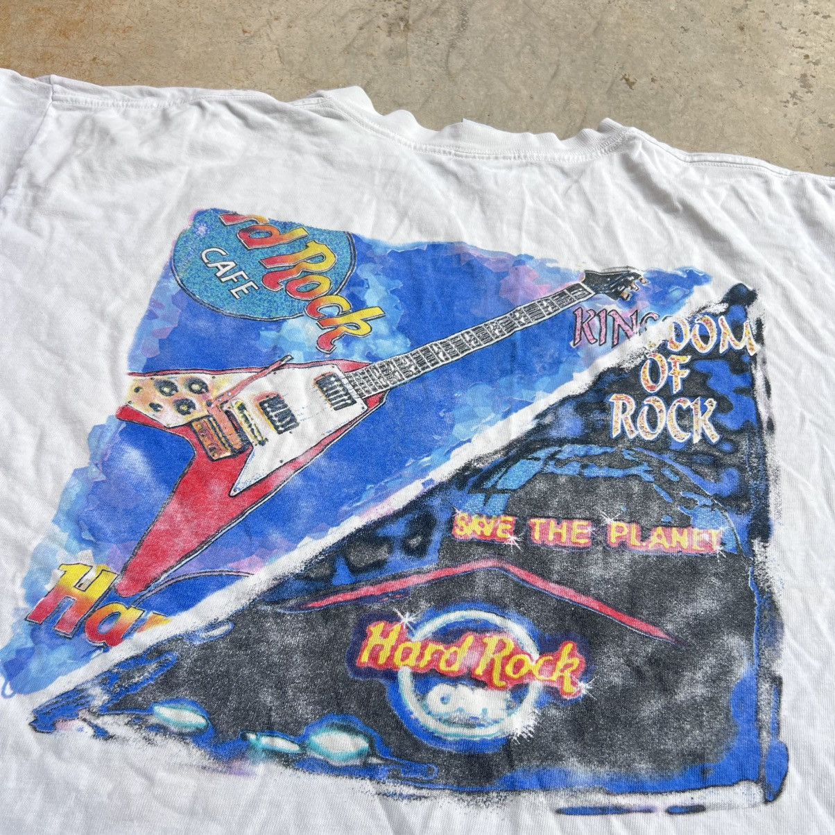 Hard Rock Cafe Vintage Thrashed Hard Rock Cafe Orlando Oversized Tshirt Size US XXL / EU 58 / 5 - 2 Thumbnail