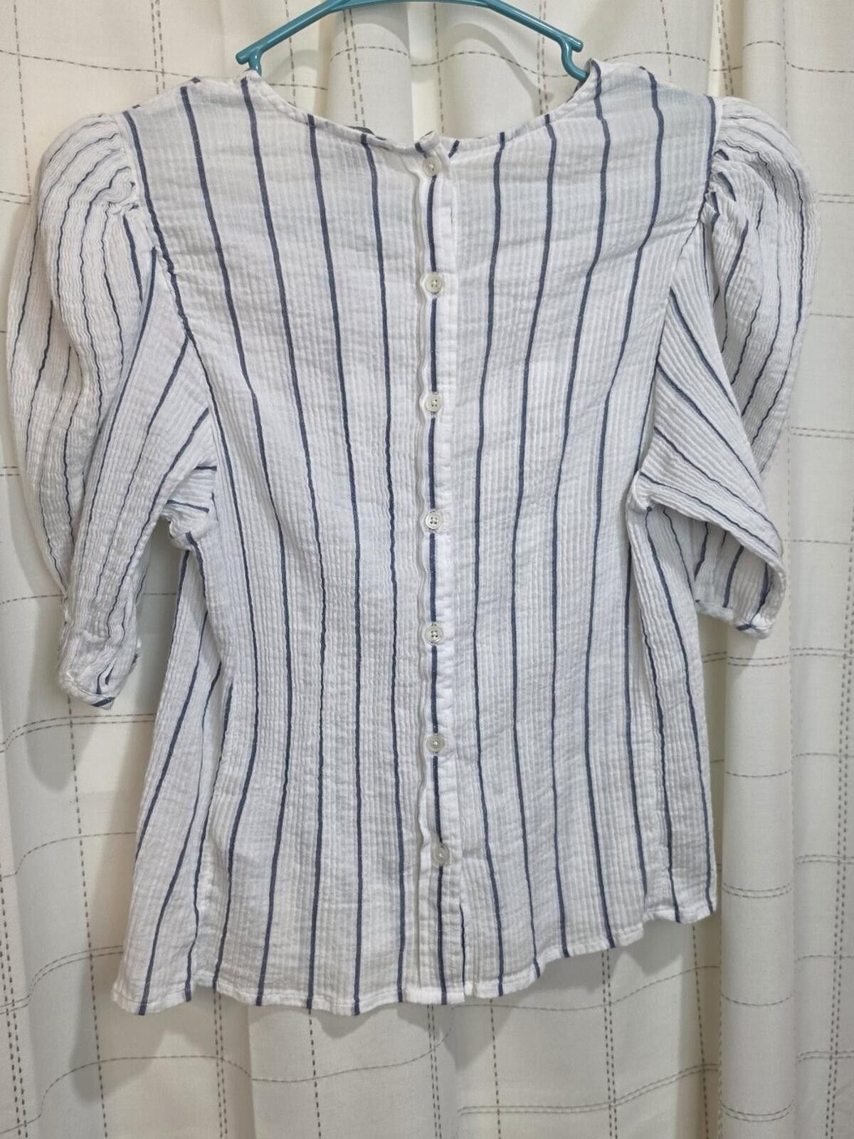 J.Crew J Crew Puff-sleeve top in sheer gauze Size S / US 4 / IT 40 - 5 Thumbnail