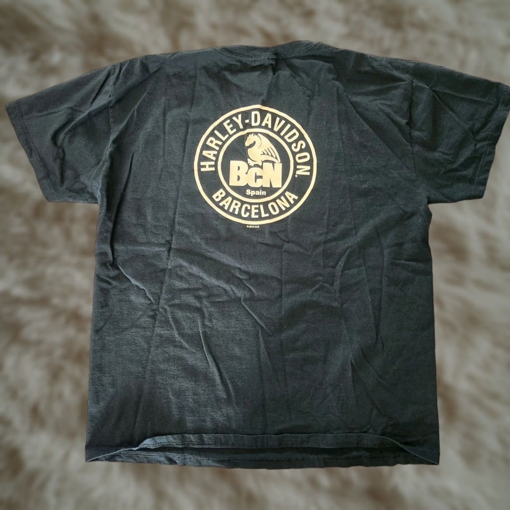 Harley Davidson Harley-Davidson T Shirt Tee Mens XL Green Size US XL / EU 56 / 4 - 1 Thumbnail