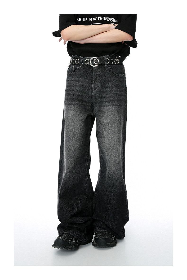 Vintage Men's Retro Distressed Washed Loose Wide-Leg Jeans Size US 32 / EU 48 - 2 Thumbnail