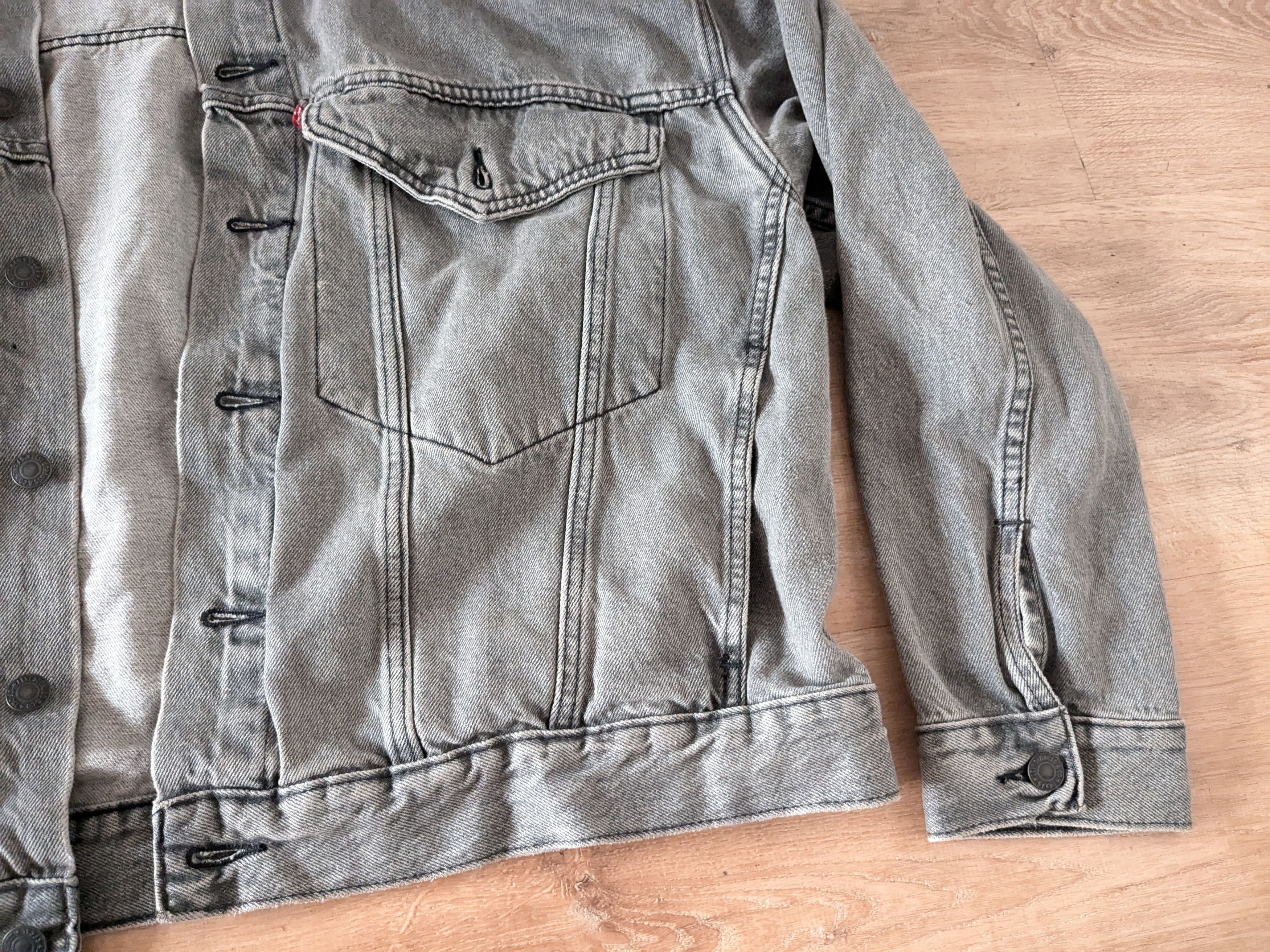 Levi's Levis Premium Denim Trucker Jacket Gray Large Oversized Size US L / EU 52-54 / 3 - 3 Thumbnail
