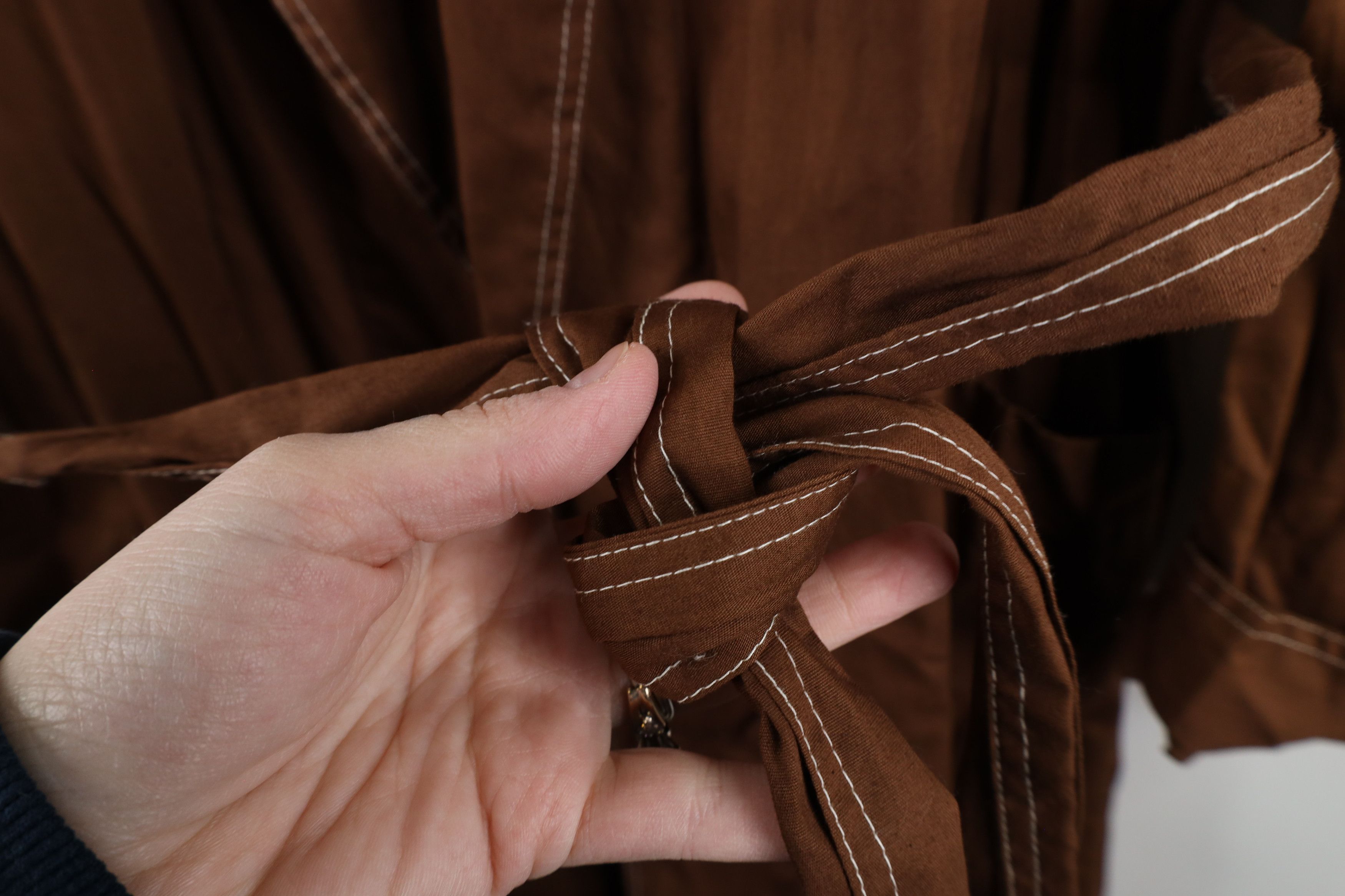 Vintage Deadstock Vintage 50s 60s Rockabilly Belted Bath Robe Size US L / EU 52-54 / 3 - 8 Thumbnail