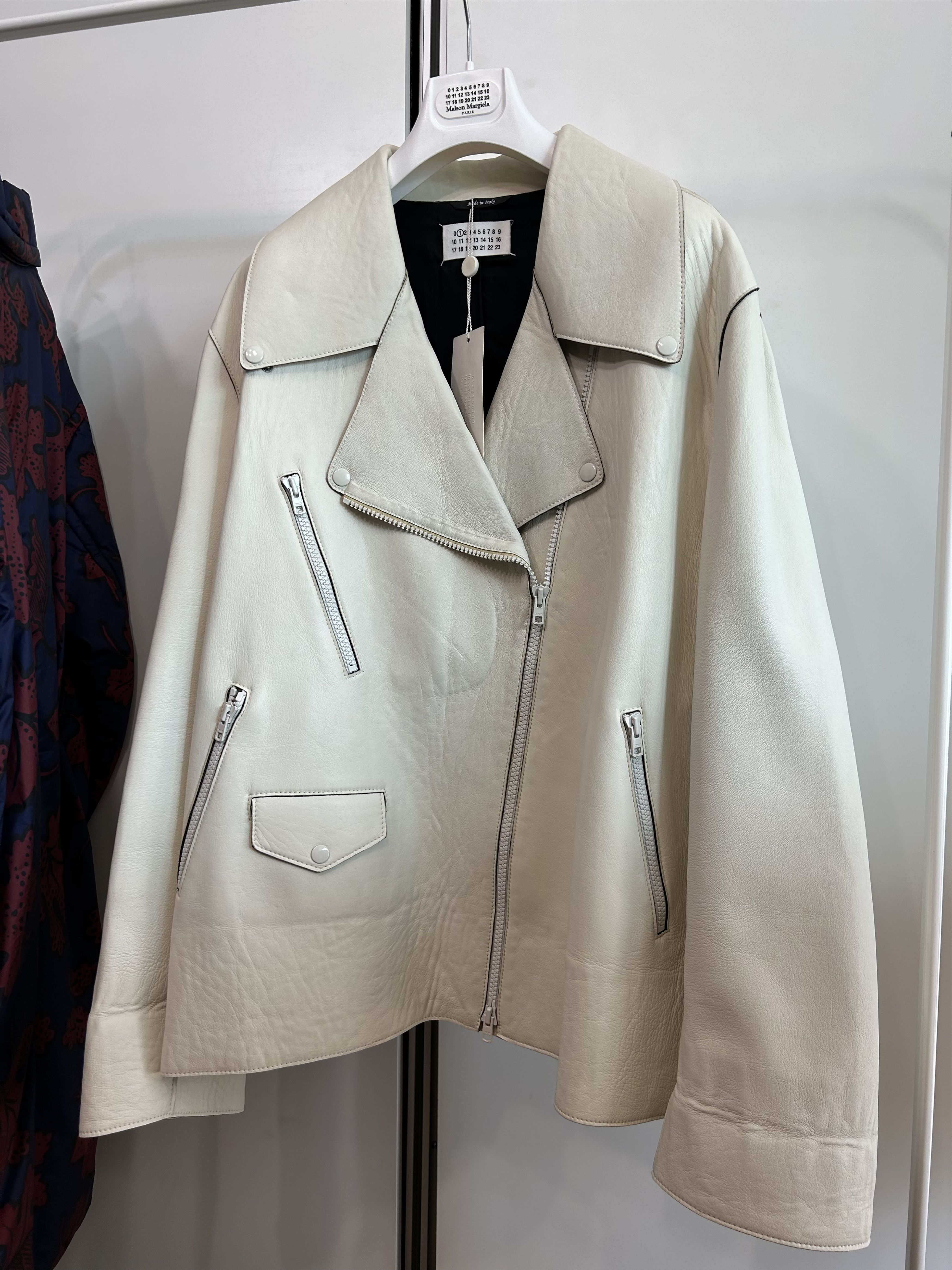 Maison Margiela MAISON MARGIELA White Leather Jacket (17FW) Size US M / EU 48-50 / 2 - 5 Thumbnail