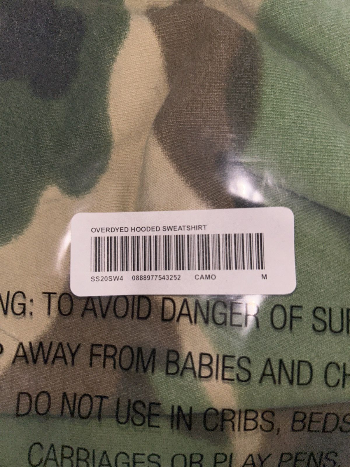 image of Supreme Overdyed Hooded Sweatshirt in Camo, Men's (Size Medium)