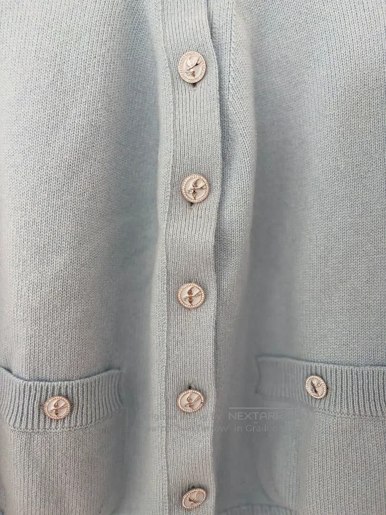 Chanel Chanel Blue double-sided cashmere knitted cardigan coat Size XS / US 0-2 / IT 36-38 - 3 Thumbnail