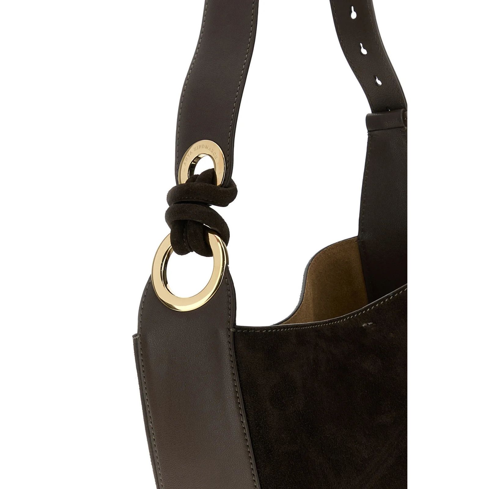Anya Hindmarch ANYA HINDMARCH Ringo Truffle Suede Bucket Bag New & Authenti Size ONE SIZE - 4 Thumbnail