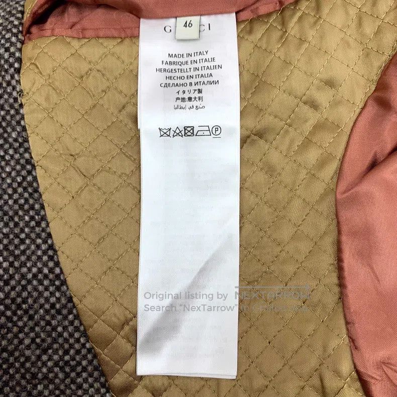 Gucci Gucci Coffee-coloured floral embroidered wool lapel single Size US S / EU 44-46 / 1 - 6 Thumbnail