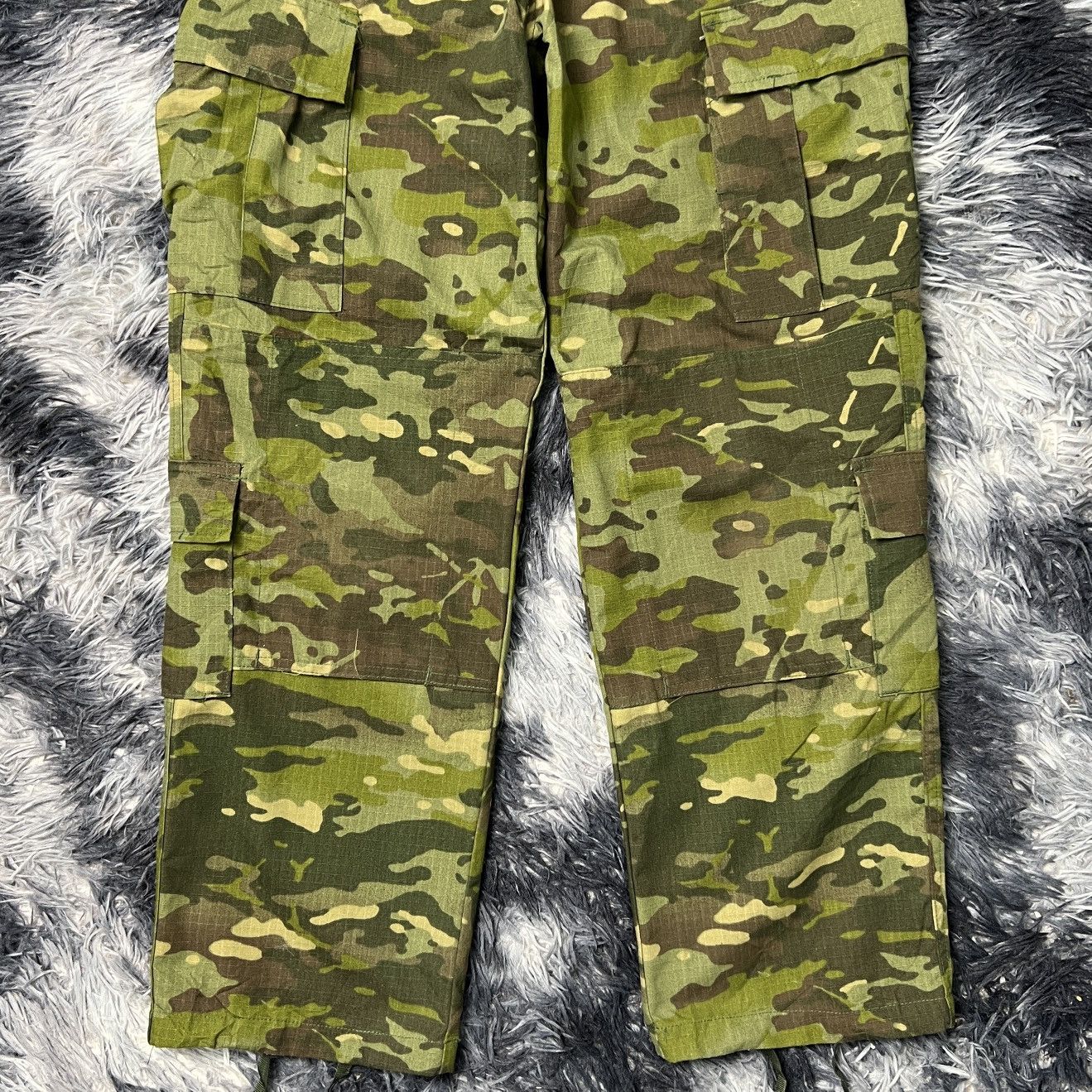 Other Army Camouflage Tactical MultiPocket Double Knee Cargo Pants Size US 28 / EU 44 - 5 Thumbnail