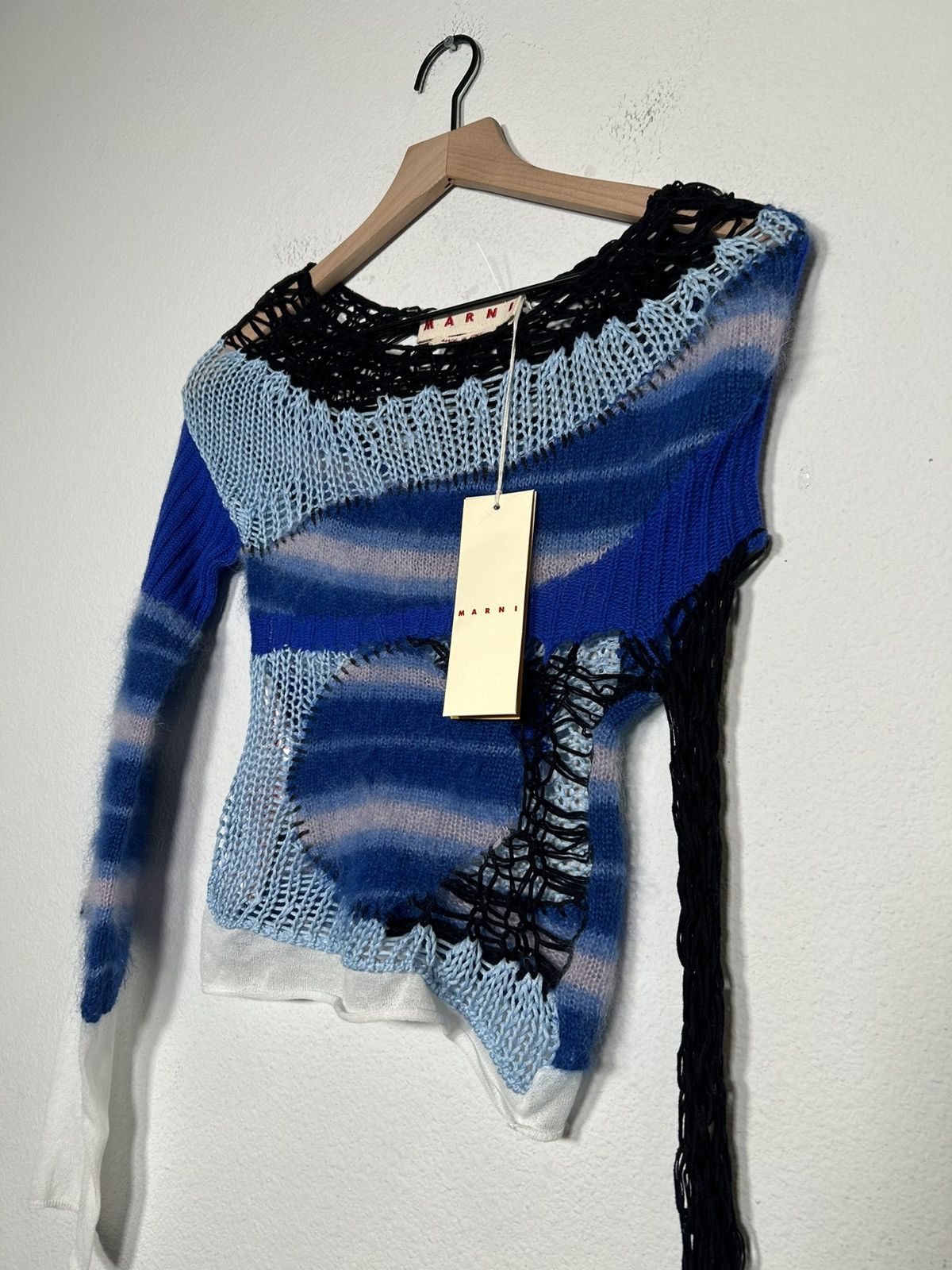 Marni MSRP: $1.4K NWT! Reconstructed grunge, mohair knit Size US S / EU 44-46 / 1 - 2 Thumbnail